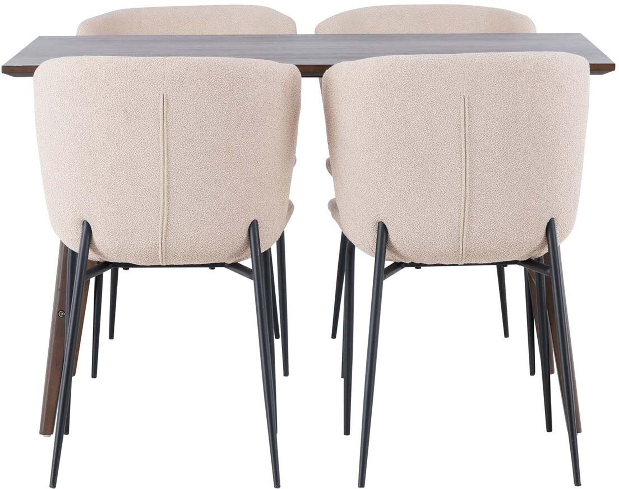 Entdecken Sie das Kaseindon Esszimmerset + Modesto 120cm/4St. von Venture Home – skandinavisches Design, Komfort und Funktionalität für Ihr Esszimmer.