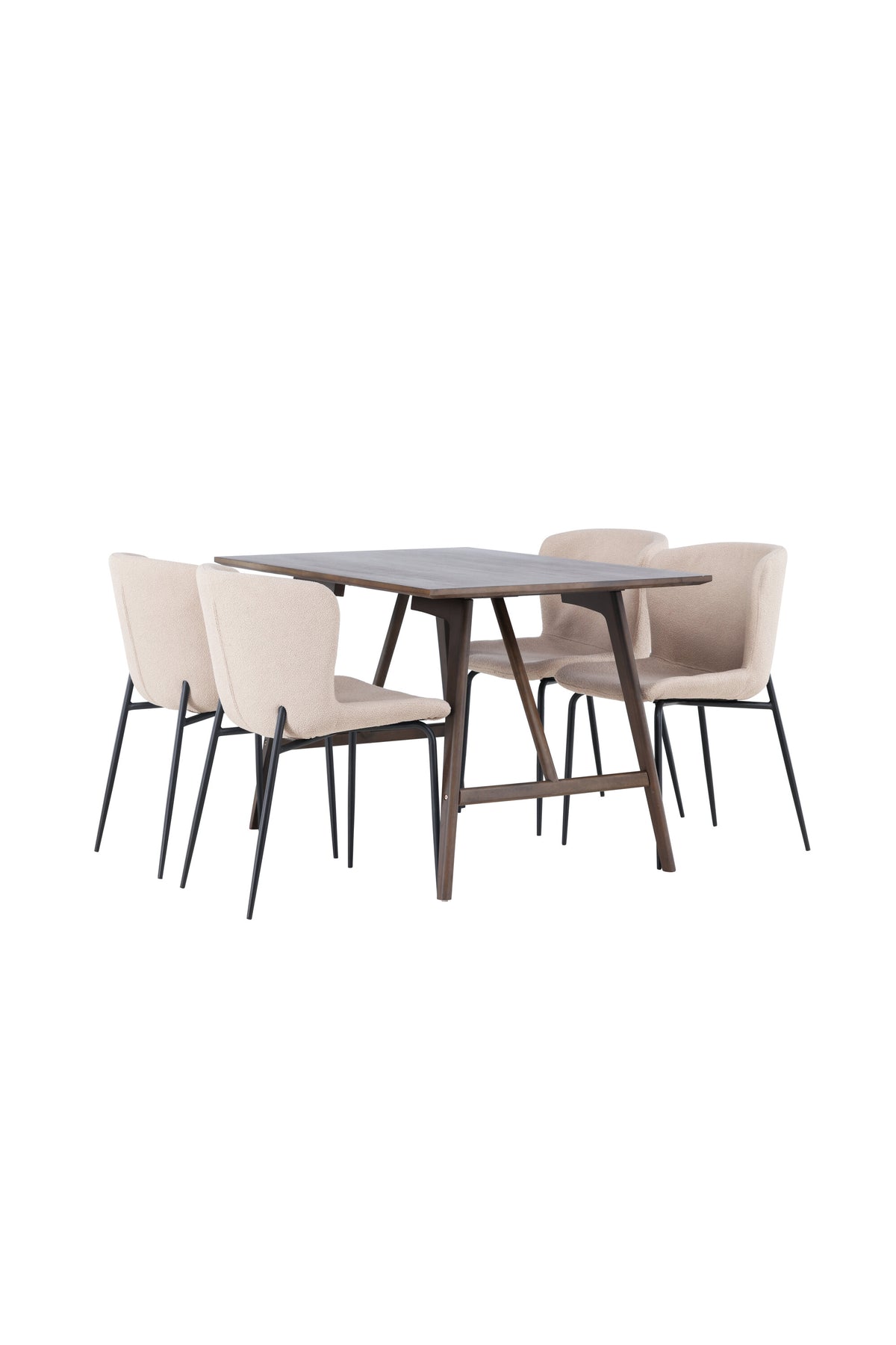 Kaseindon Esszimmerset + Modesto 120cm/4St. in Beige, Schwarz präsentiert im Onlineshop von KAQTU Design AG. Esszimmerset ist von Venture Home