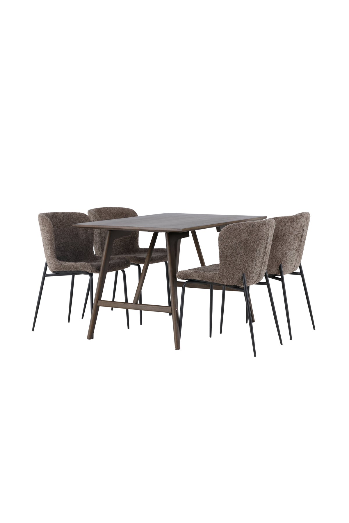 Kaseindon Esszimmerset + Modesto 120cm/4St. in Schwarz, Dunkelgrau präsentiert im Onlineshop von KAQTU Design AG. Esszimmerset ist von Venture Home