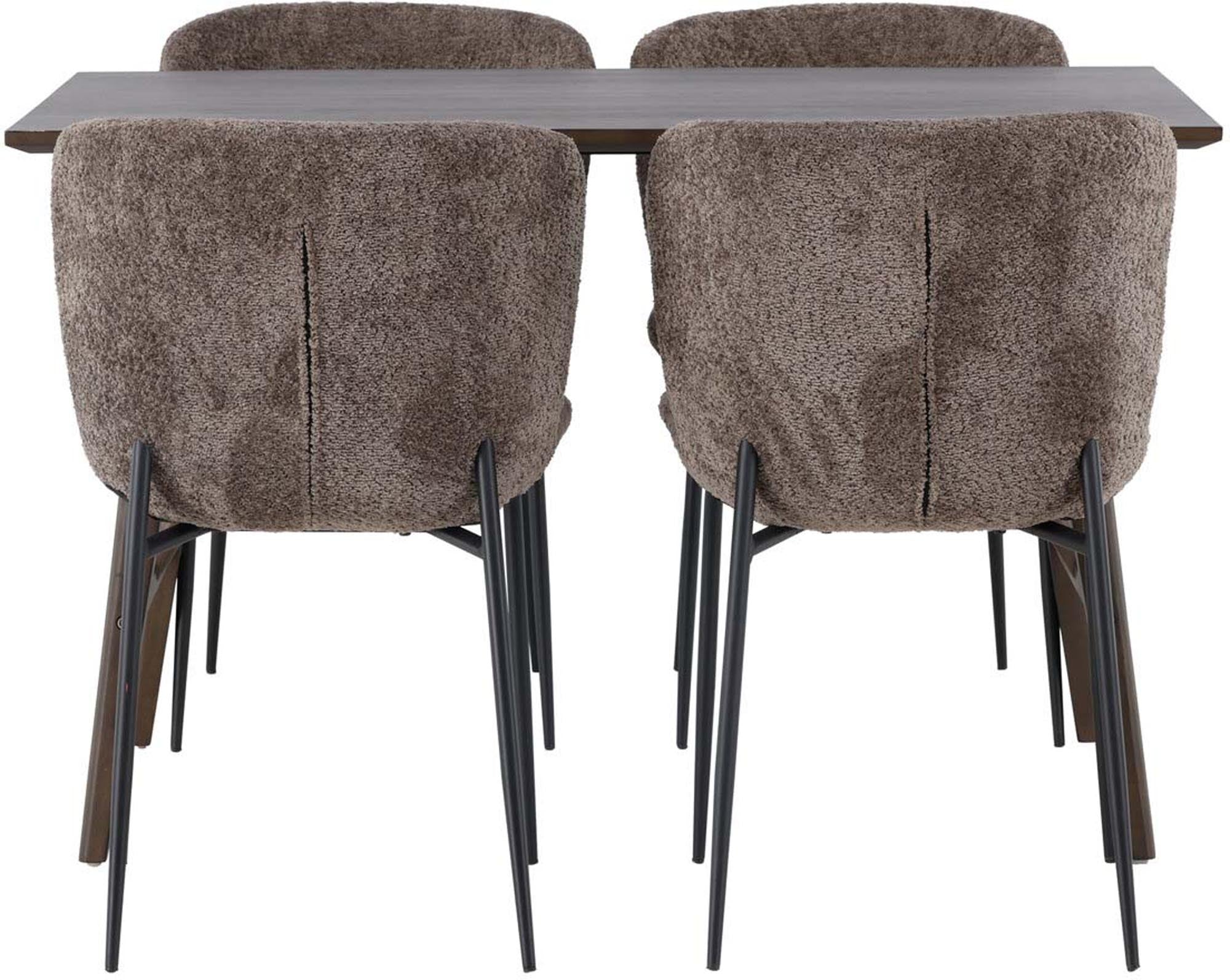 Stilvolles Kaseindon Esszimmerset mit 4 Modesto Stühlen, 120cm Tisch.