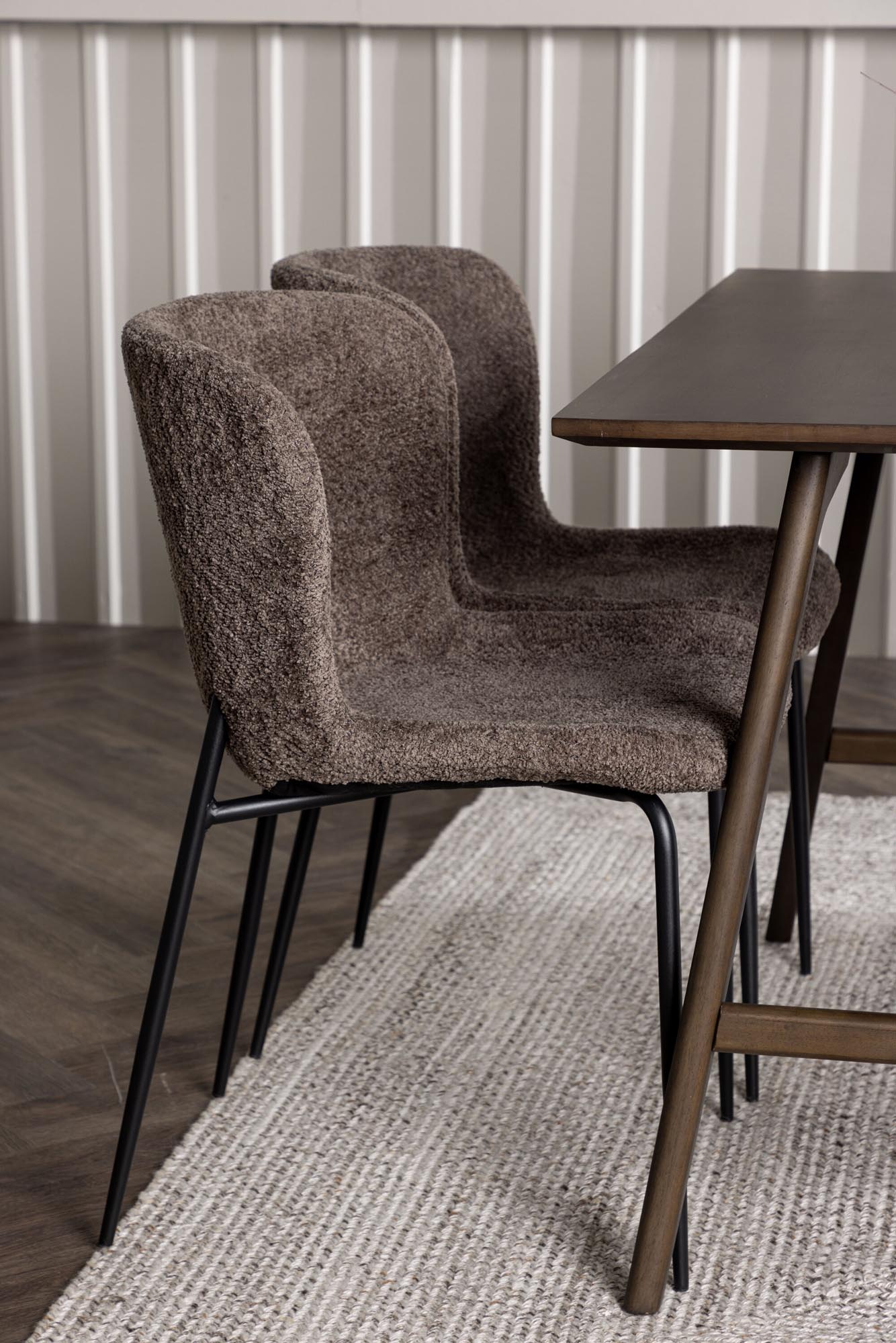 Modernes Kaseindon Esszimmerset mit 4 Modesto Stühlen, 120cm Tisch.