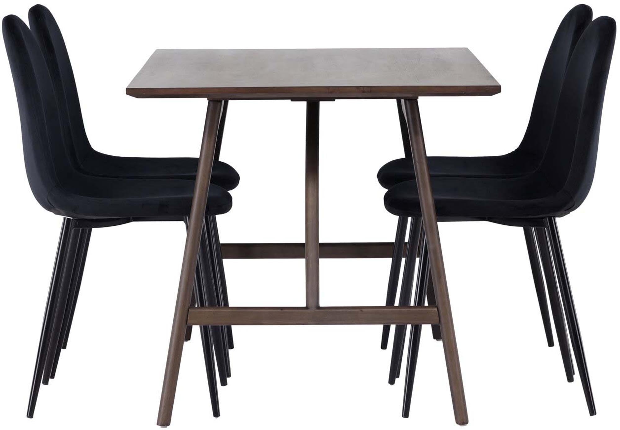 Elegantes Kaseindon Esszimmerset 120cm mit 4 Stühlen von Venture Home.