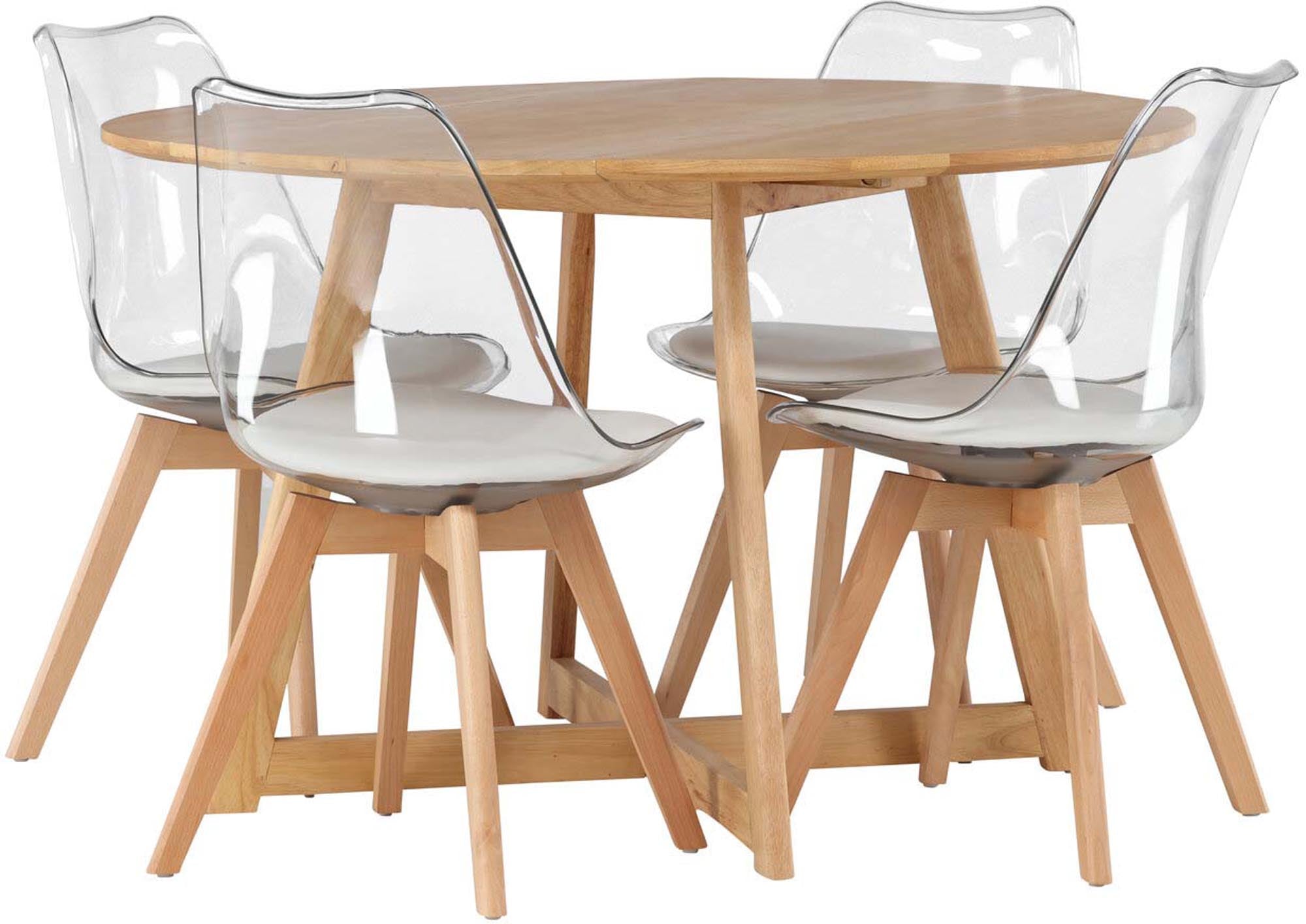 Modernes Yadikon Esszimmerset mit Edvin Tisch, 120cm, 4 Stühle.