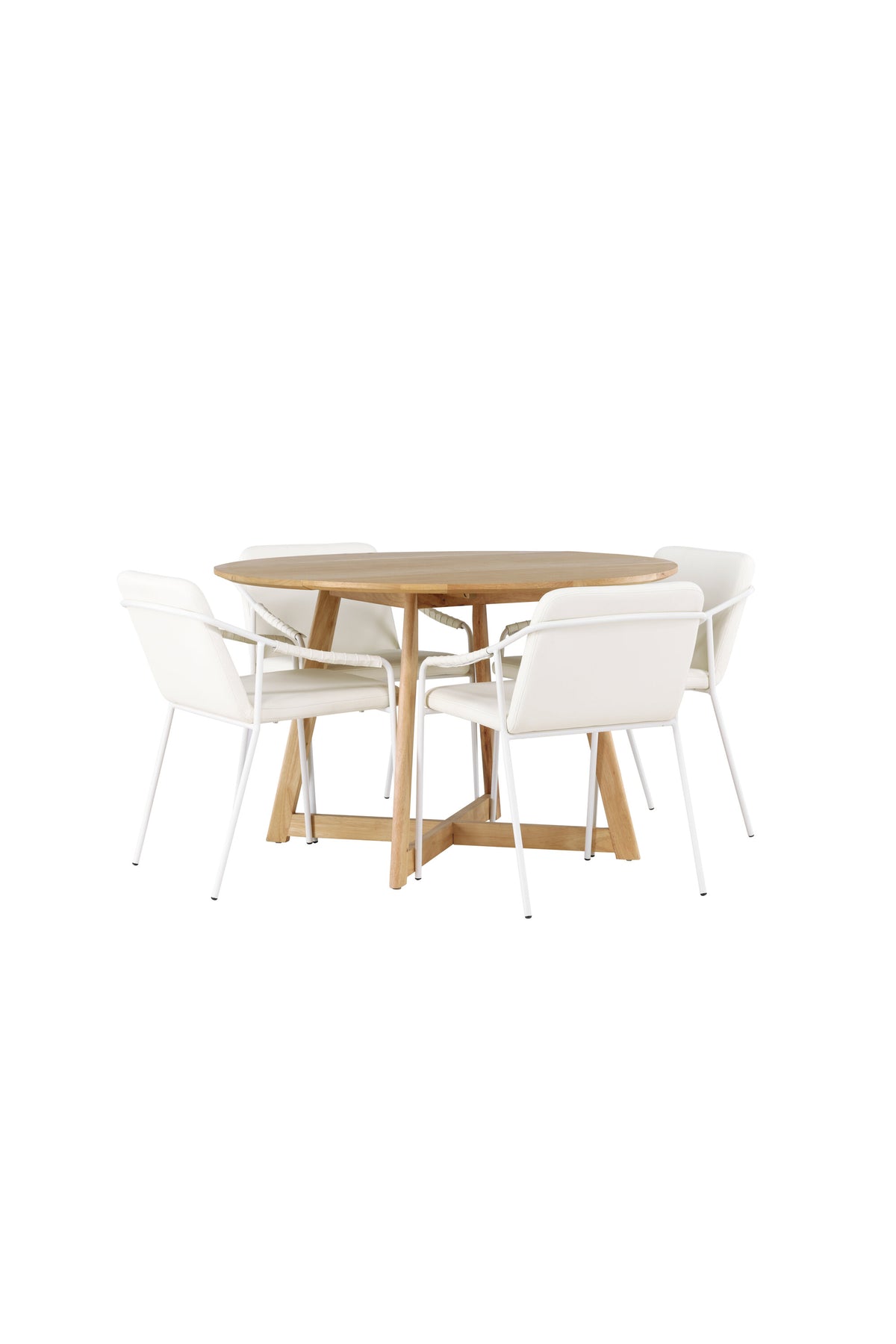 Yadikon Esszimmerset + Tvist ⌀120cm/4St. in Beige präsentiert im Onlineshop von KAQTU Design AG. Esszimmerset ist von Venture Home