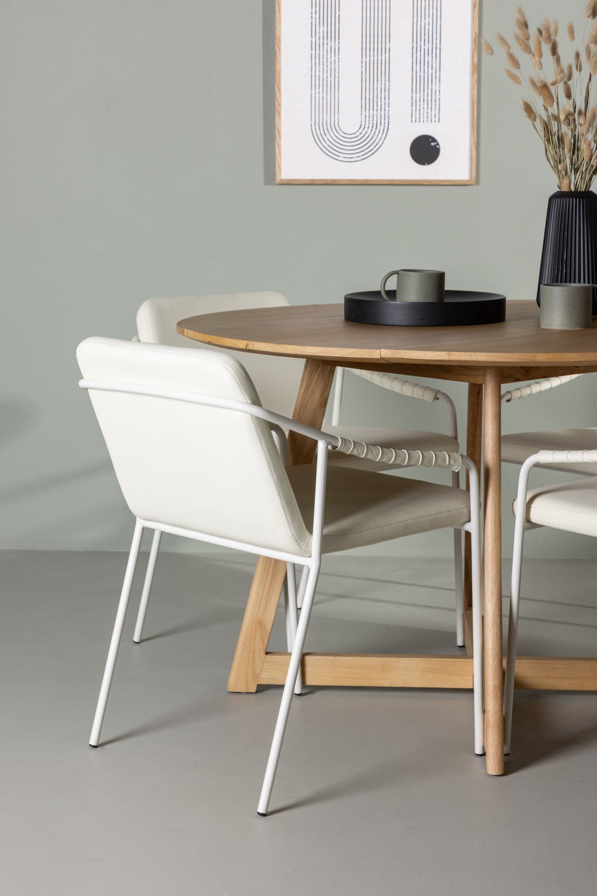 Yadikon Esszimmerset + Tvist ⌀120cm/4St. in Beige präsentiert im Onlineshop von KAQTU Design AG. Esszimmerset ist von Venture Home