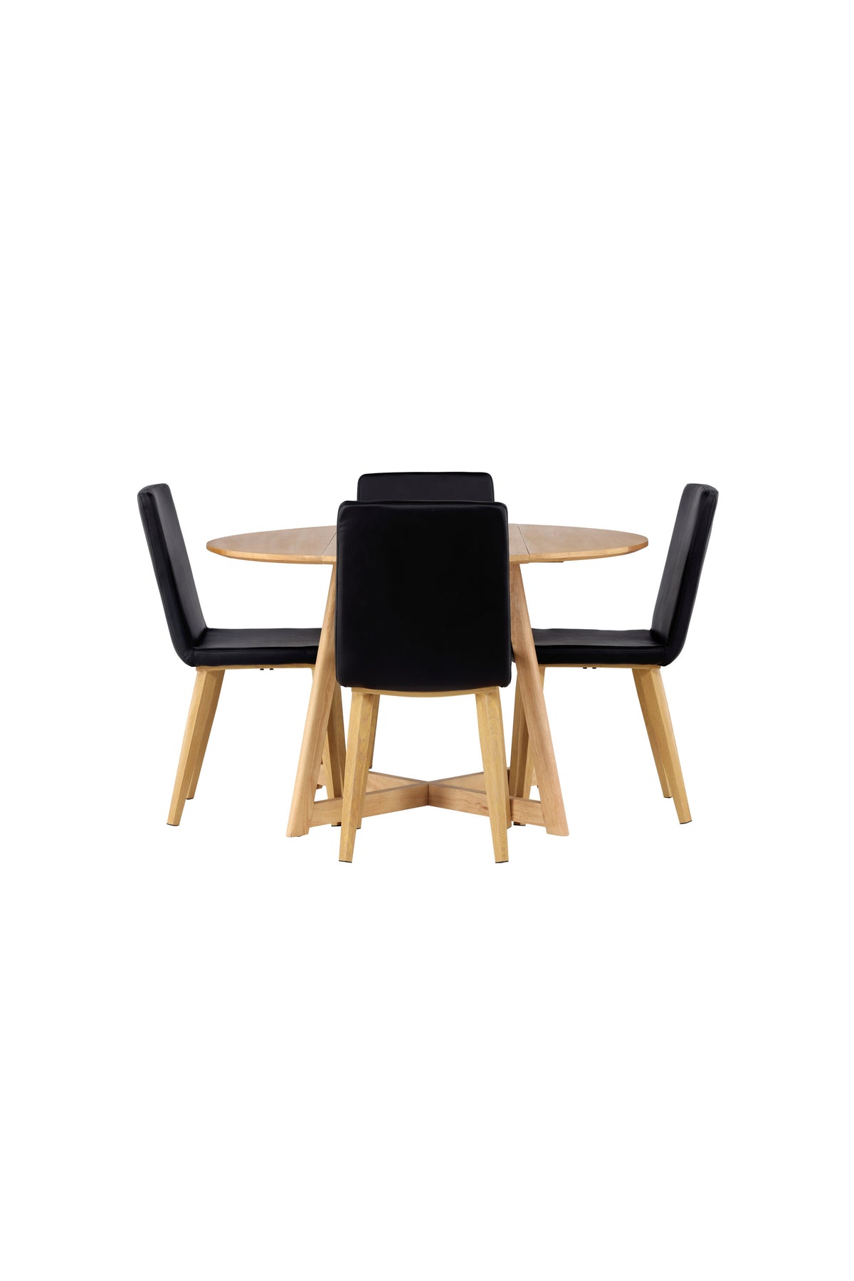 Yadikon Esszimmerset + Today ⌀120cm/4St. in Schwarz, Natur präsentiert im Onlineshop von KAQTU Design AG. Esszimmerset ist von Venture Home
