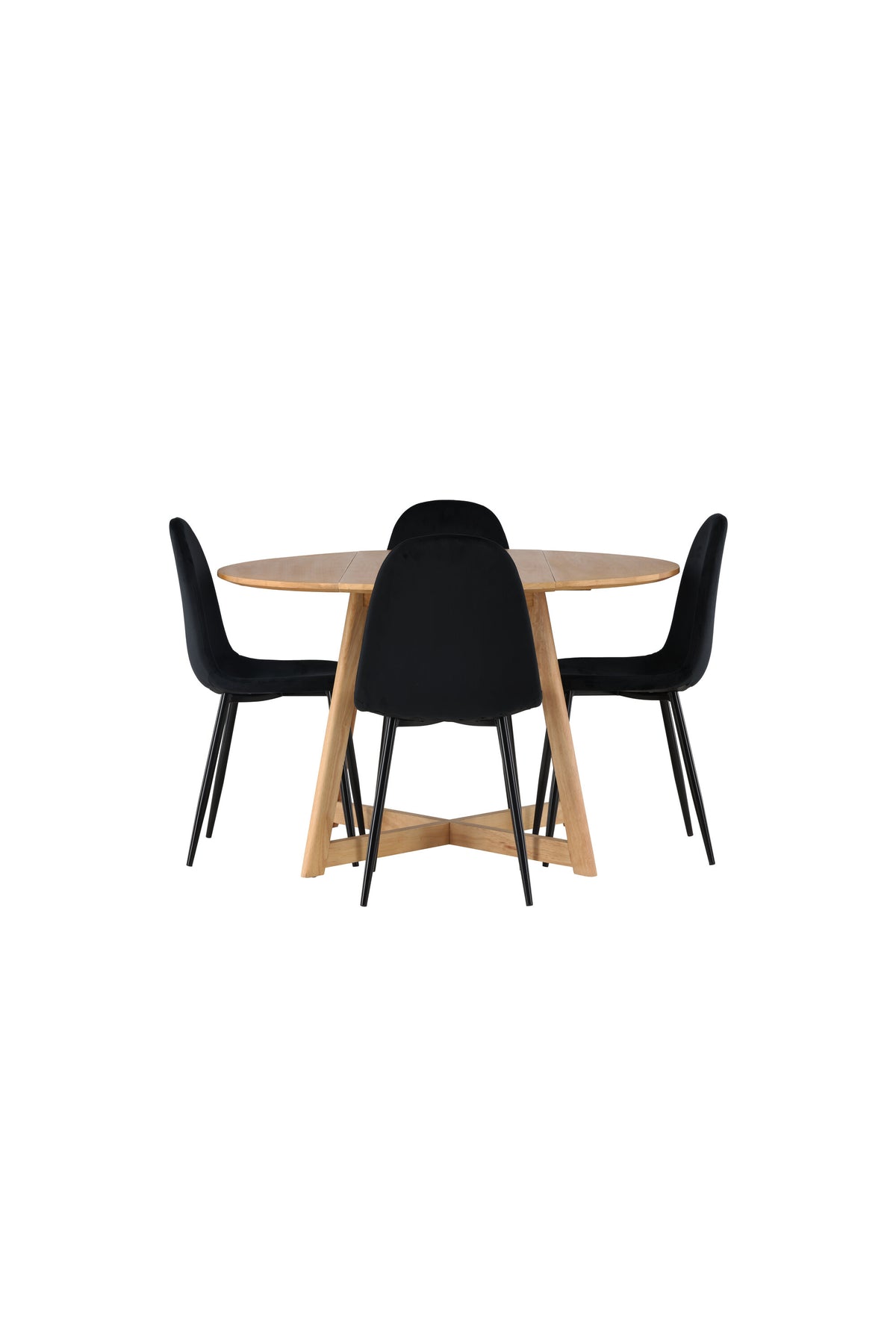 Yadikon Esszimmerset + Polar ⌀120cm/4St. in Schwarz präsentiert im Onlineshop von KAQTU Design AG. Esszimmerset ist von Venture Home