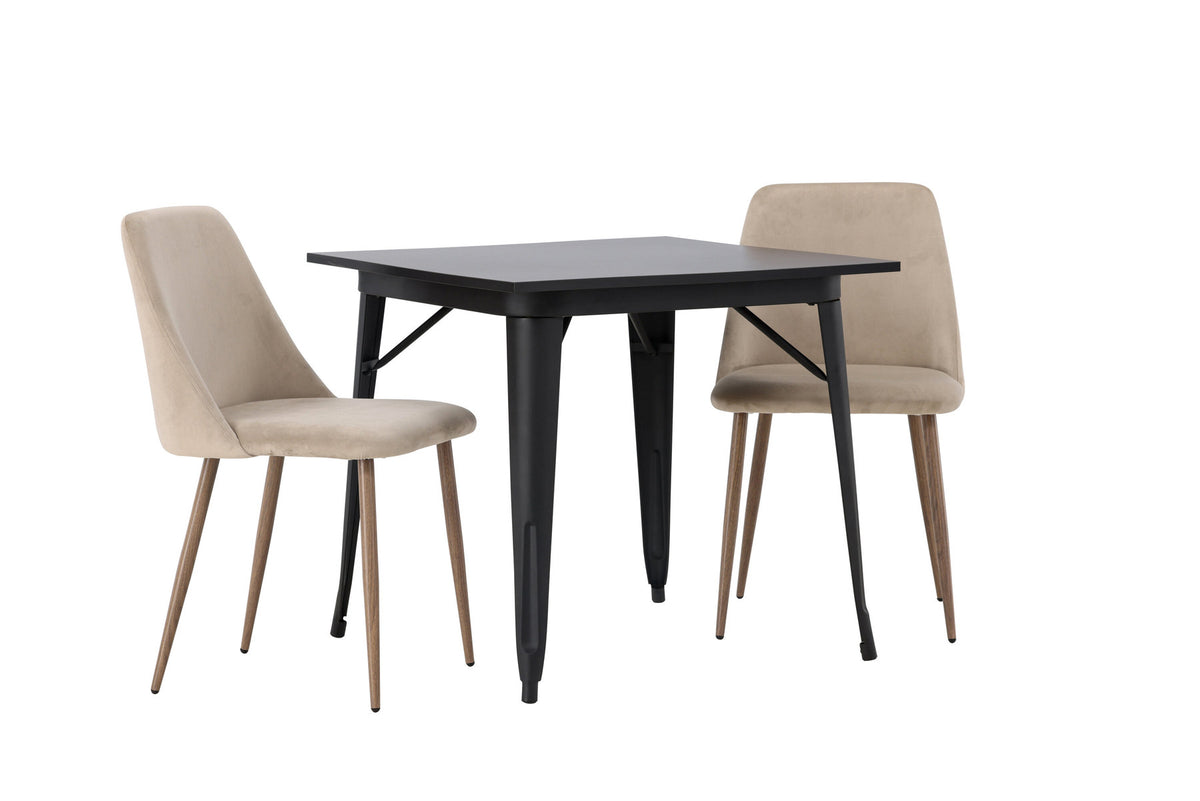 Tempe Esszimmerset + Night 80cm/2St. in Braun, Walnuss präsentiert im Onlineshop von KAQTU Design AG. Esszimmerset ist von Venture Home
