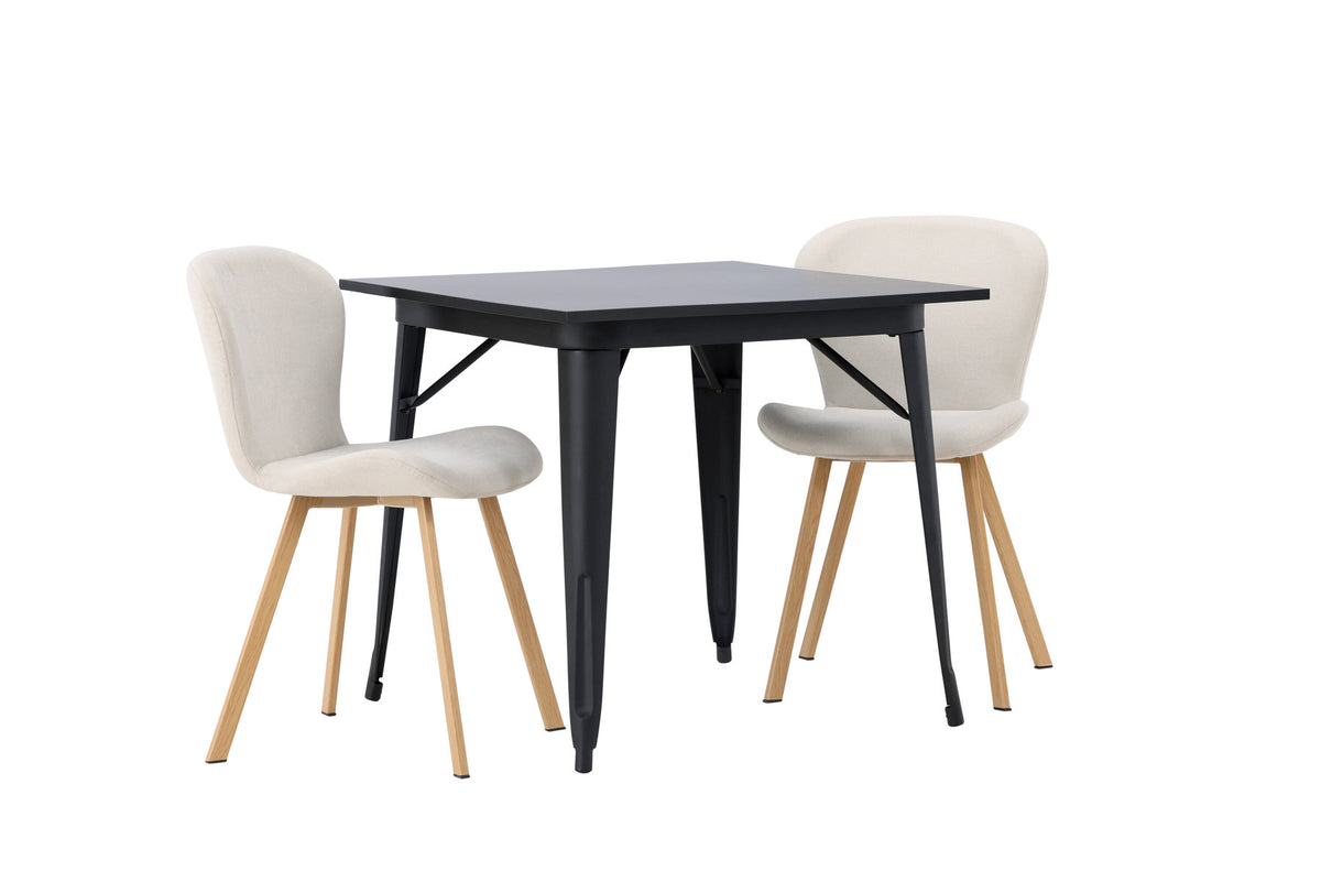 Tempe Esszimmerset + Lilja 80cm/2St. in Beige, Natur präsentiert im Onlineshop von KAQTU Design AG. Esszimmerset ist von Venture Home