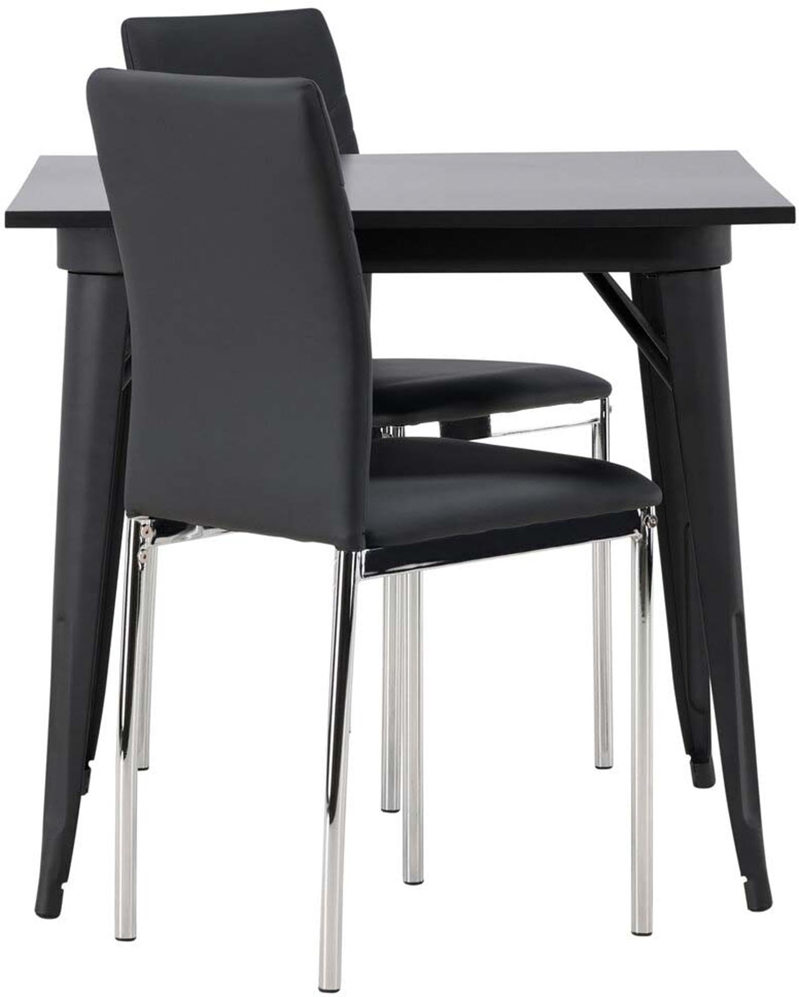 Entdecken Sie das Tempe Esszimmerset + Lily 80cm von Venture Home: modernes Design, robuste Materialien und stilvolle Stühle für unvergessliche Essmomente.