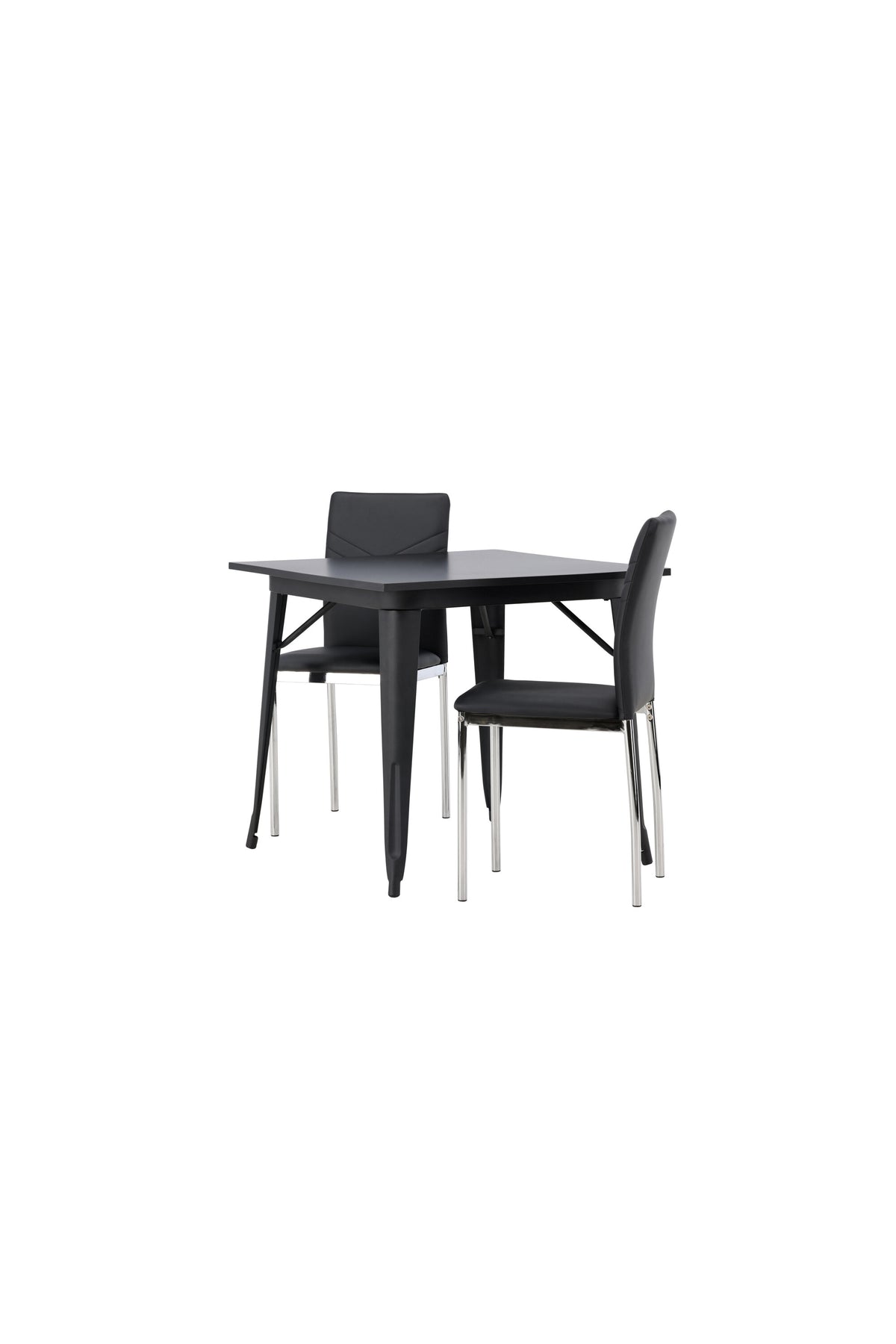 Tempe Esszimmerset + Lily 80cm in Schwarzes Silber präsentiert im Onlineshop von KAQTU Design AG. Esszimmerset ist von Venture Home