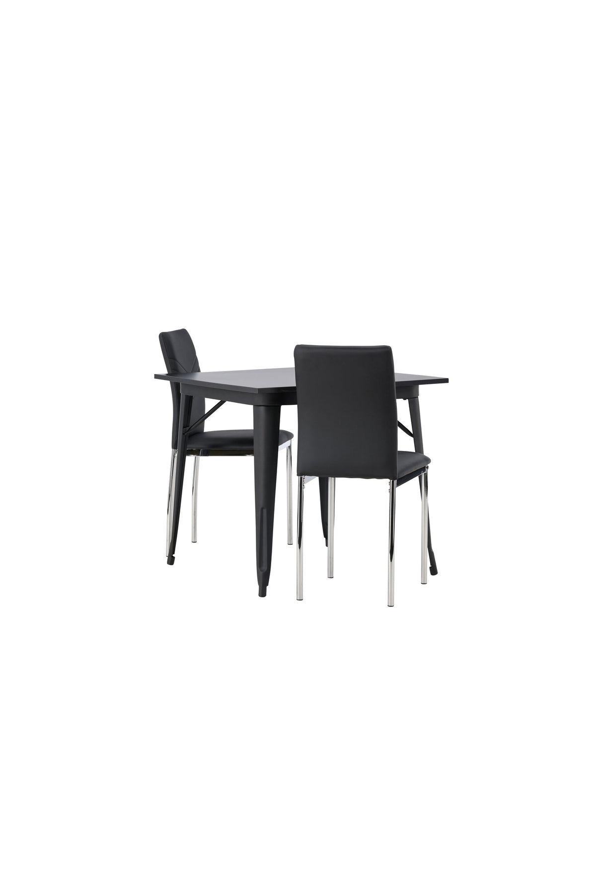Tempe Esszimmerset + Lily 80cm in Schwarzes Silber präsentiert im Onlineshop von KAQTU Design AG. Esszimmerset ist von Venture Home