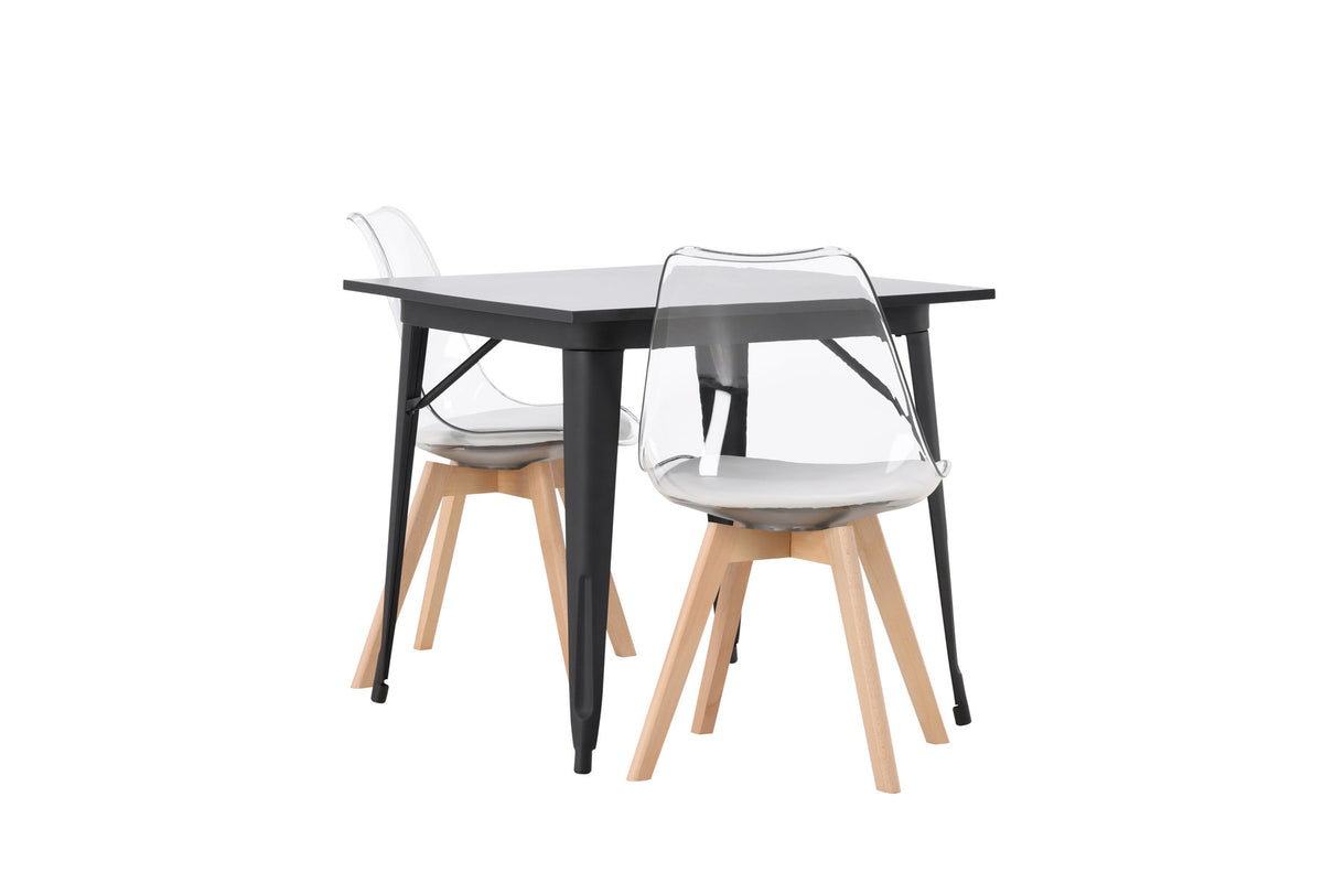 Tempe Esszimmerset + Edvin 80cm/2St. in Natur,Transparent,Weiss präsentiert im Onlineshop von KAQTU Design AG. Esszimmerset ist von Venture Home