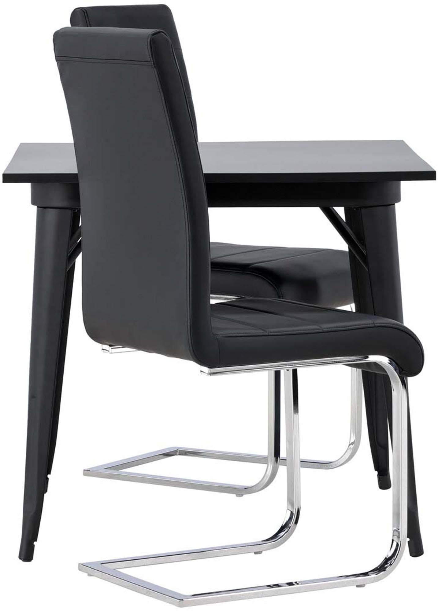 Entdecken Sie das Tempe Esszimmerset von Venture Home: moderner Esstisch 80x80 cm, bequeme Tempo Stühle, skandinavisches Design, langlebige Materialien.