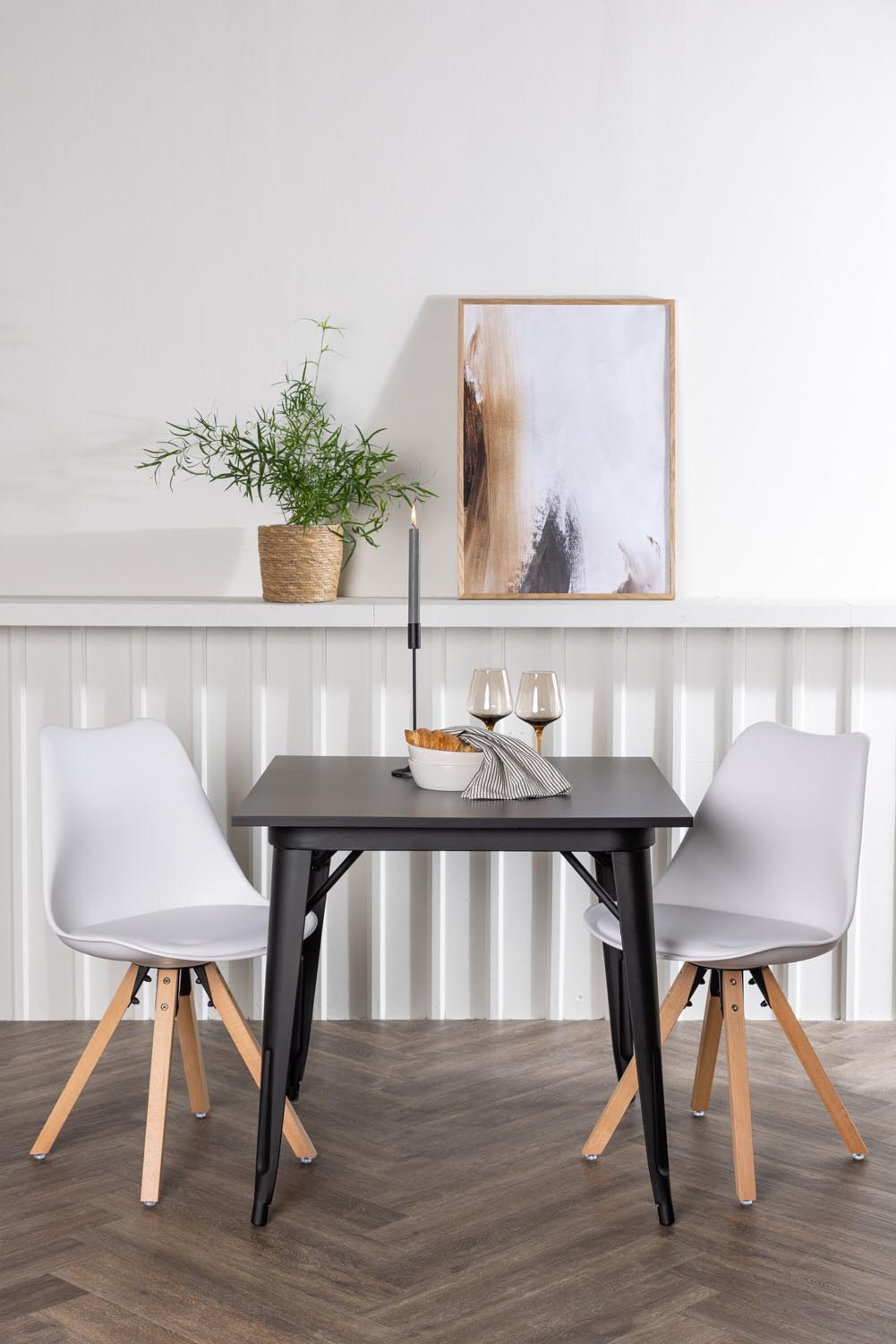 Tempe Esszimmerset + Zeno 80cm/2St. in Natur, Weiss präsentiert im Onlineshop von KAQTU Design AG. Esszimmerset ist von Venture Home