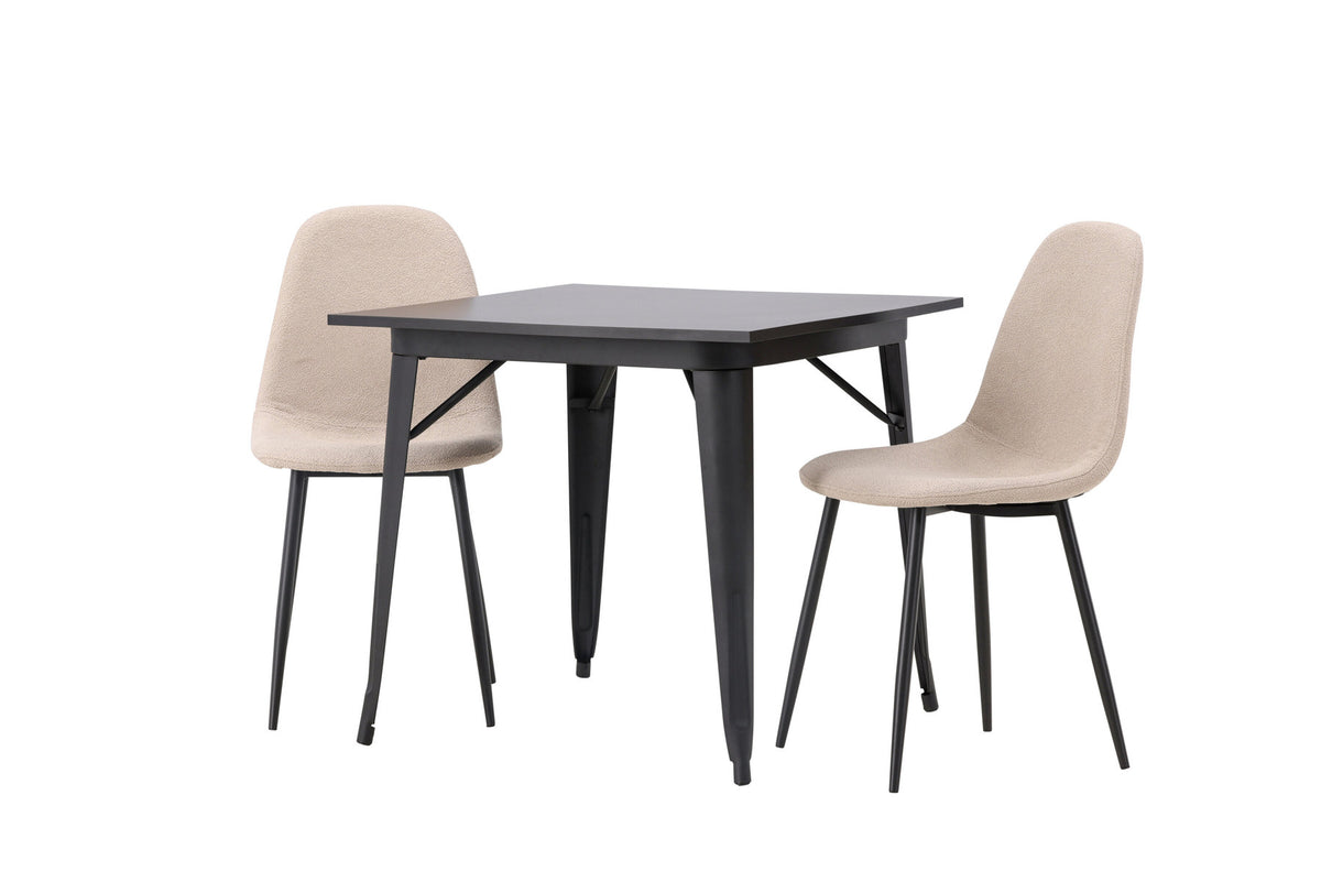 Tempe Esszimmerset + Polar 80cm/2St. in Beige, Schwarz präsentiert im Onlineshop von KAQTU Design AG. Esszimmerset ist von Venture Home