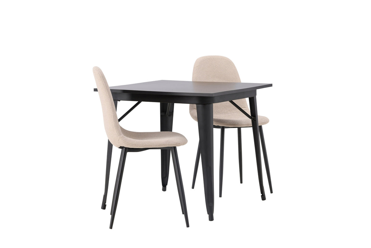 Tempe Esszimmerset + Polar 80cm/2St. in Beige, Schwarz präsentiert im Onlineshop von KAQTU Design AG. Esszimmerset ist von Venture Home