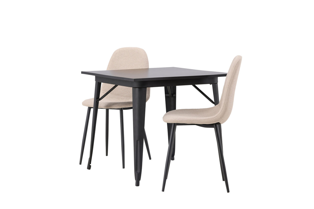 Tempe Esszimmerset + Polar 80cm/2St. in Beige, Schwarz präsentiert im Onlineshop von KAQTU Design AG. Esszimmerset ist von Venture Home