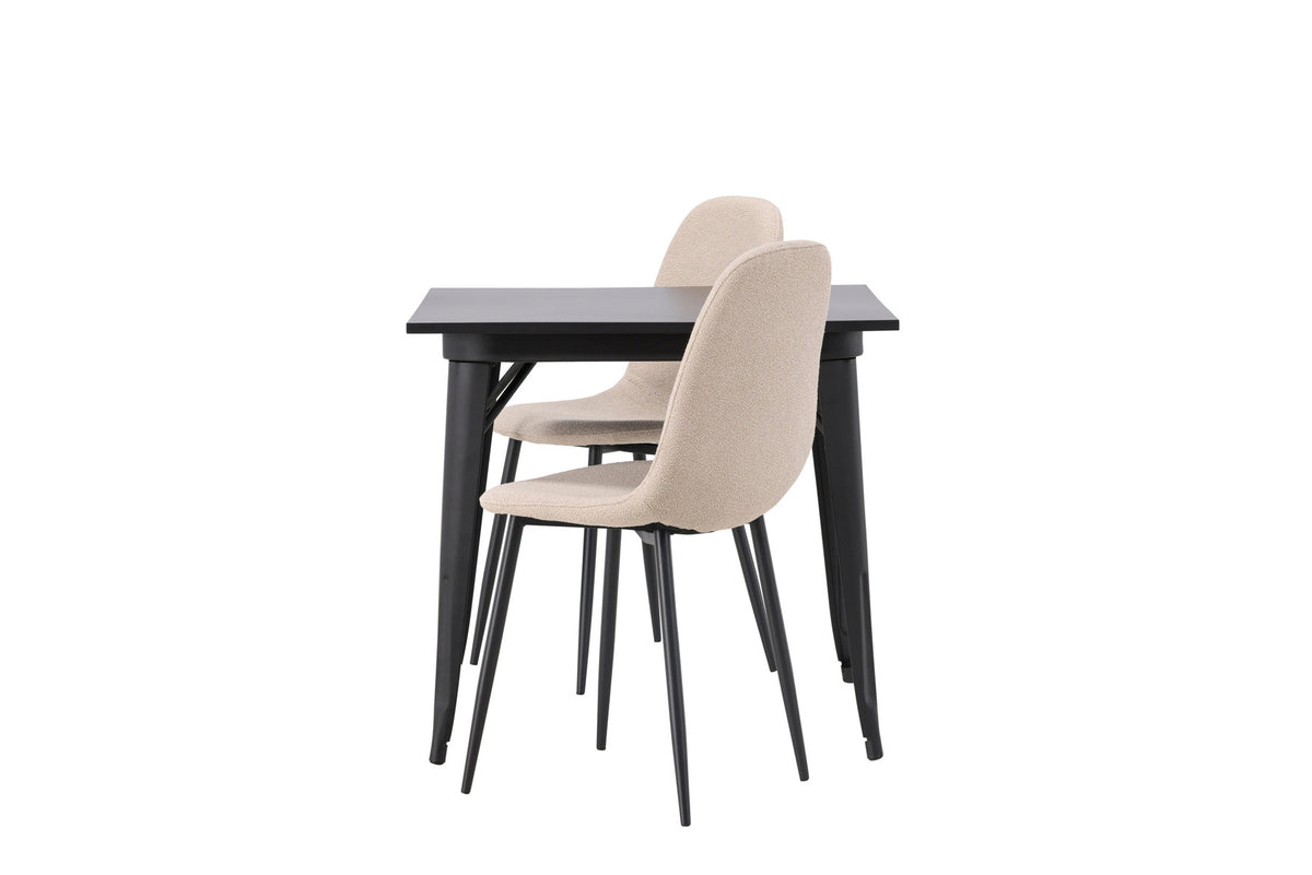 Tempe Esszimmerset + Polar 80cm/2St. in Beige, Schwarz präsentiert im Onlineshop von KAQTU Design AG. Esszimmerset ist von Venture Home