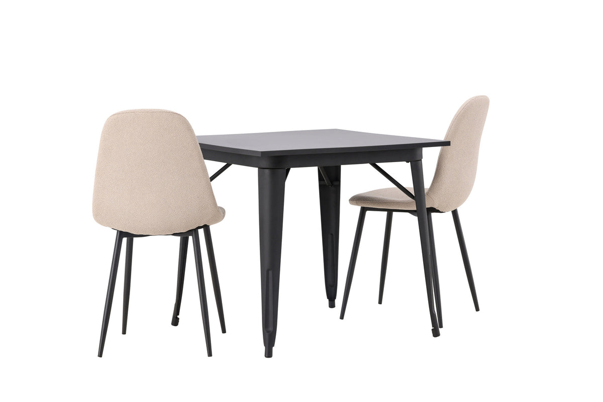 Tempe Esszimmerset + Polar 80cm/2St. in Beige, Schwarz präsentiert im Onlineshop von KAQTU Design AG. Esszimmerset ist von Venture Home