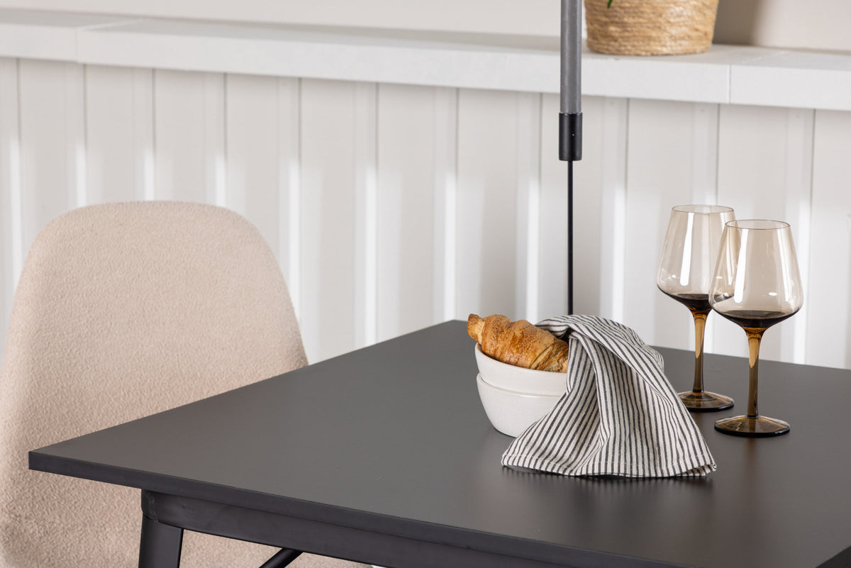 Tempe Esszimmerset + Polar 80cm/2St. in Beige, Schwarz präsentiert im Onlineshop von KAQTU Design AG. Esszimmerset ist von Venture Home