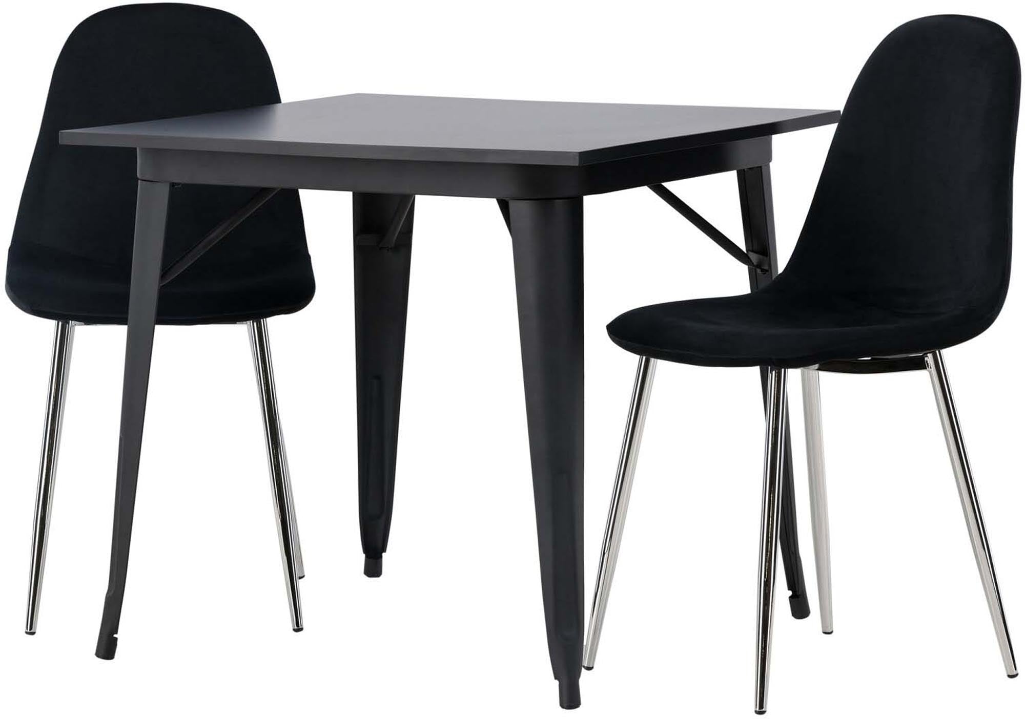 Entdecken Sie das elegante Tempe Esszimmerset mit 80 cm Tisch und komfortablen Polar-Stühlen. Perfekt für gesellige Abende und kleine Räume.