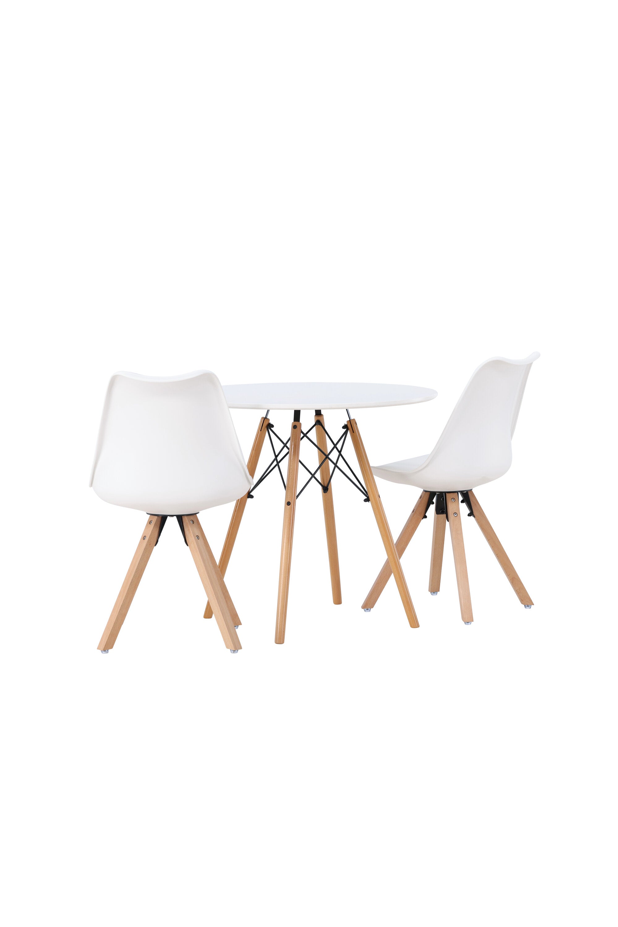 Danburi Esszimmerset + Zeno ⌀60cm/2St. in Natur, Weiss präsentiert im Onlineshop von KAQTU Design AG. Esszimmerset ist von Venture Home