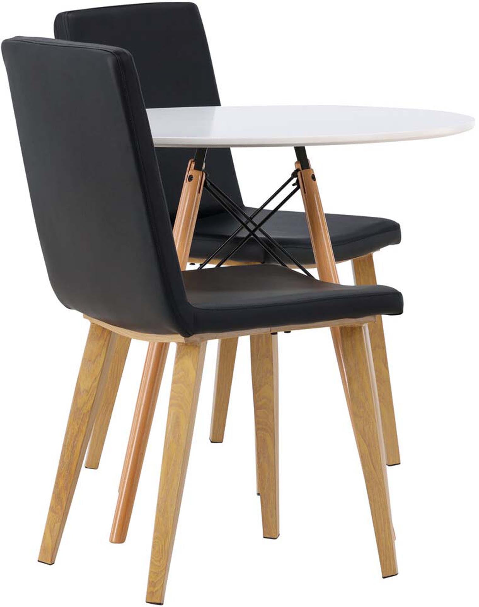 Elegantes Danburi Esszimmerset: Rund, pflegeleicht und ideal für kleine Räume. Komfortable Today-Stühle für genussvolle Mahlzeiten.