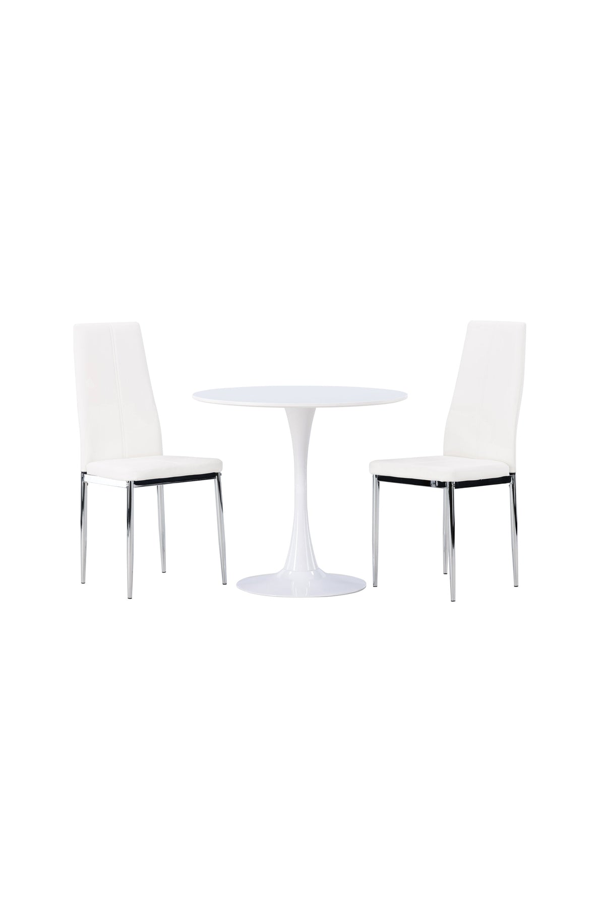 Hamden Esszimmerset + Pastill ⌀80cm/2St. in Silber Weiss präsentiert im Onlineshop von KAQTU Design AG. Esszimmerset ist von Venture Home