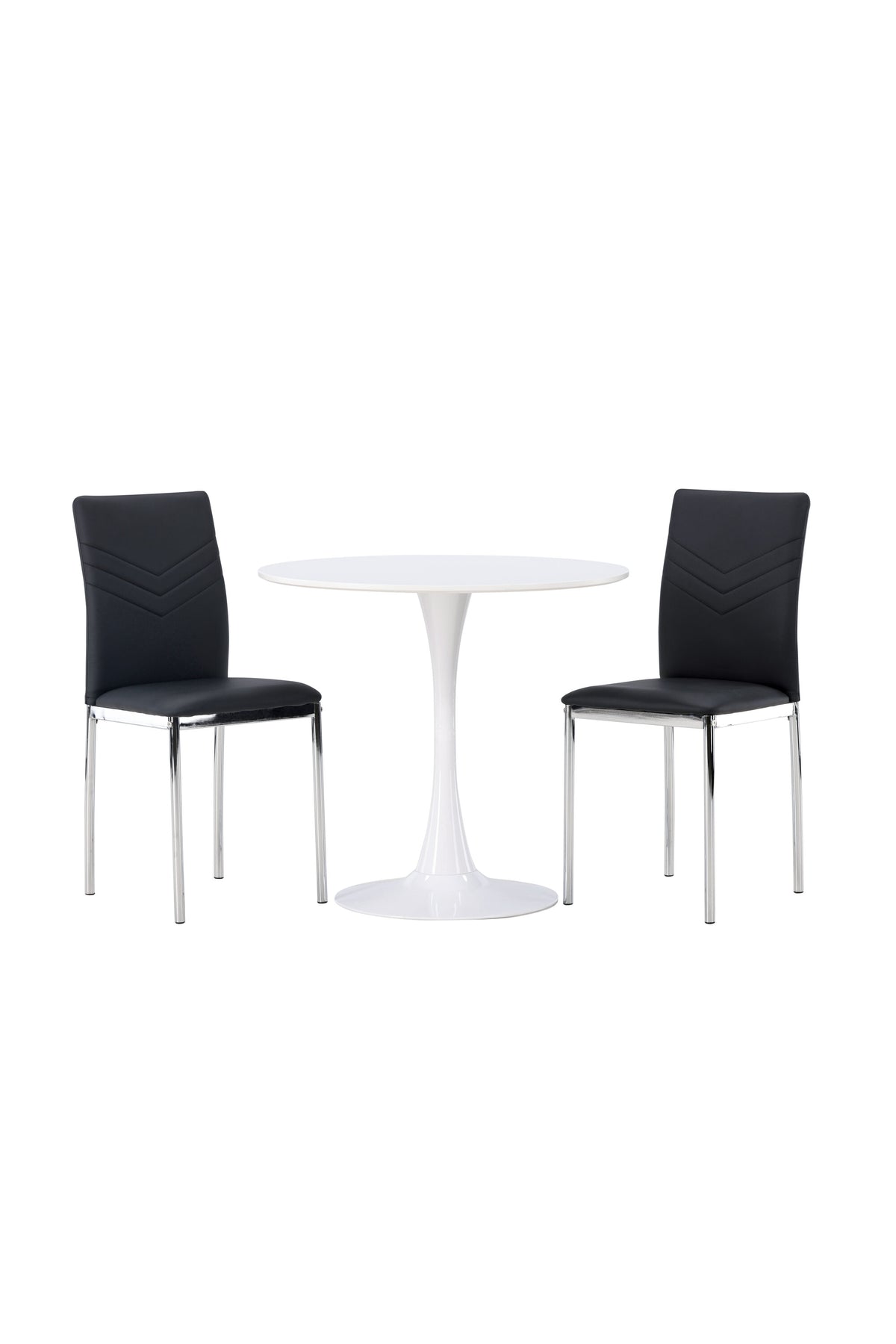 Hamden Esszimmerset + Lily ⌀80cm/2St. in Schwarzes Silber präsentiert im Onlineshop von KAQTU Design AG. Esszimmerset ist von Venture Home