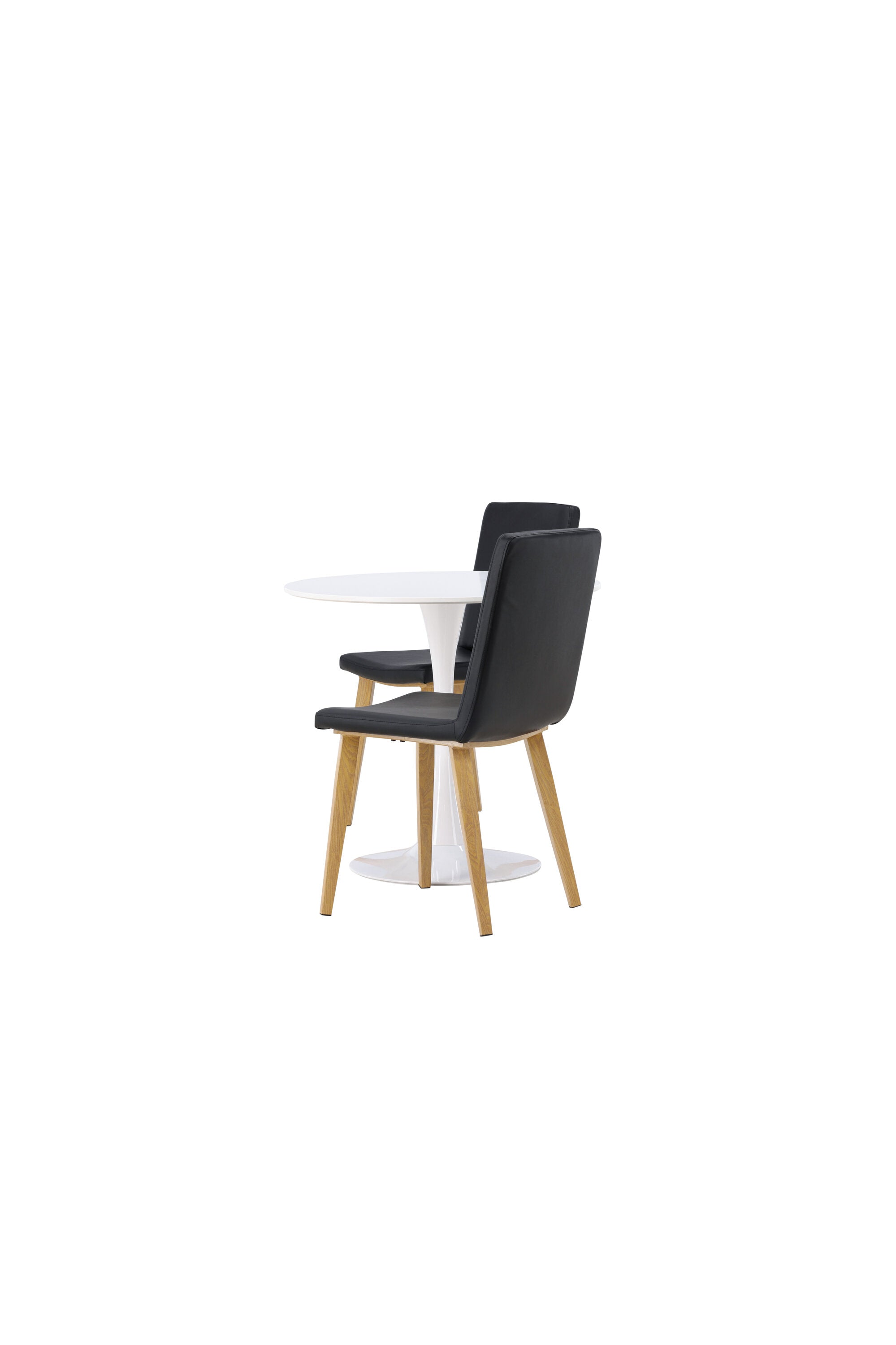 Hamden Esszimmerset + Today ⌀80cm/2St. in Schwarz, Natur präsentiert im Onlineshop von KAQTU Design AG. Esszimmerset ist von Venture Home