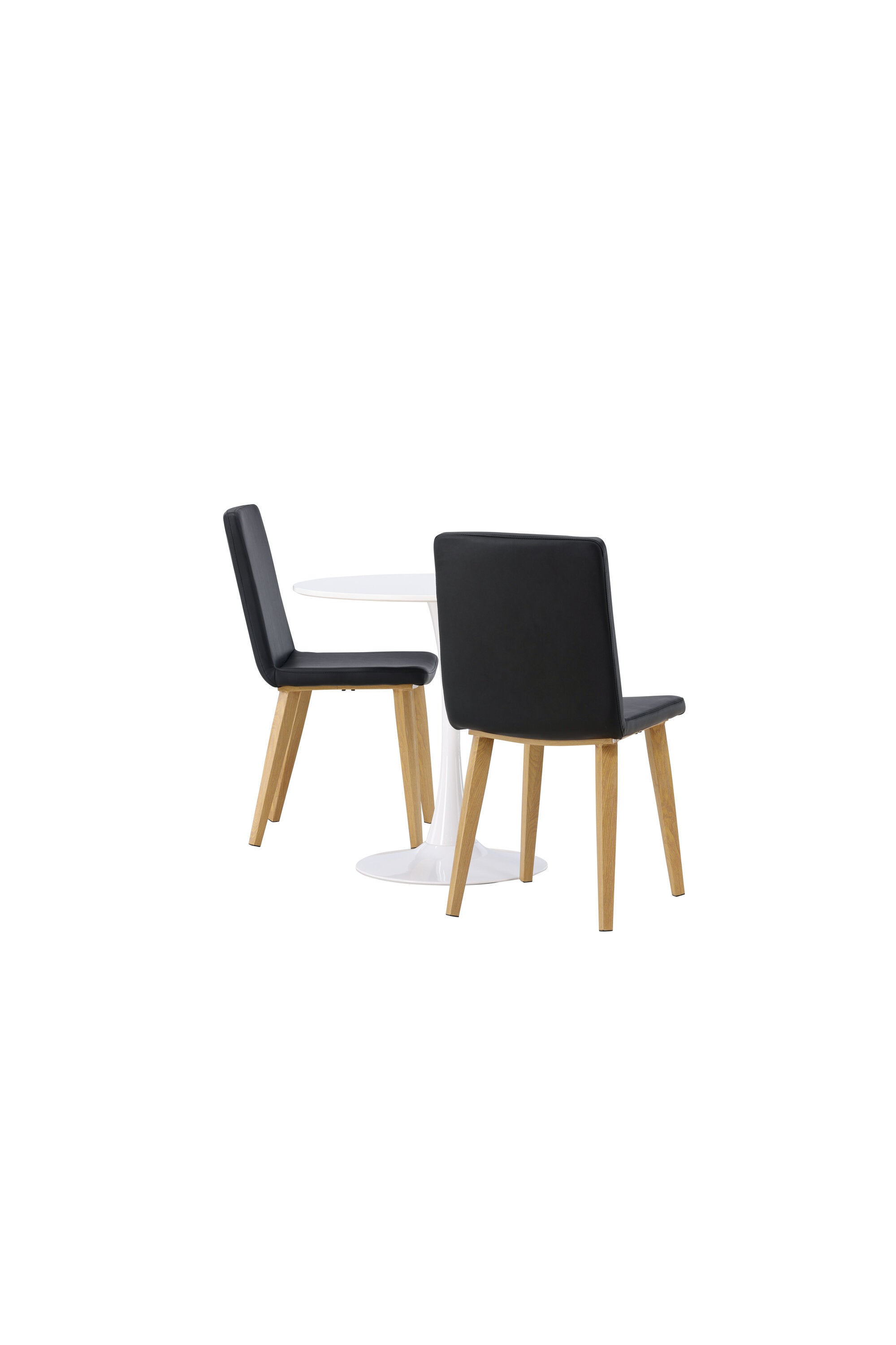 Hamden Esszimmerset + Today ⌀80cm/2St. in Schwarz, Natur präsentiert im Onlineshop von KAQTU Design AG. Esszimmerset ist von Venture Home