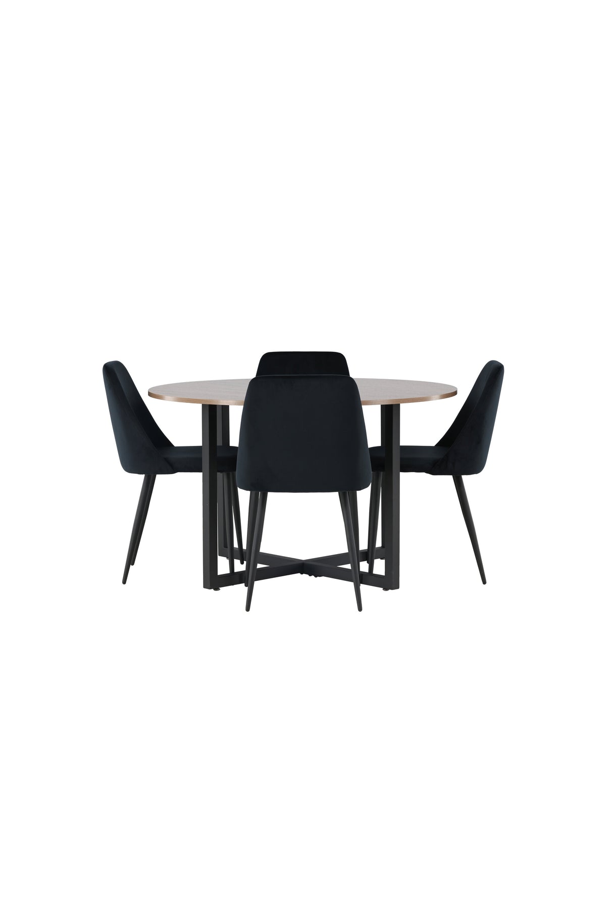 Durango Esszimmerset + Night ⌀120cm/4St. in Schwarz präsentiert im Onlineshop von KAQTU Design AG. Esszimmerset ist von Venture Home
