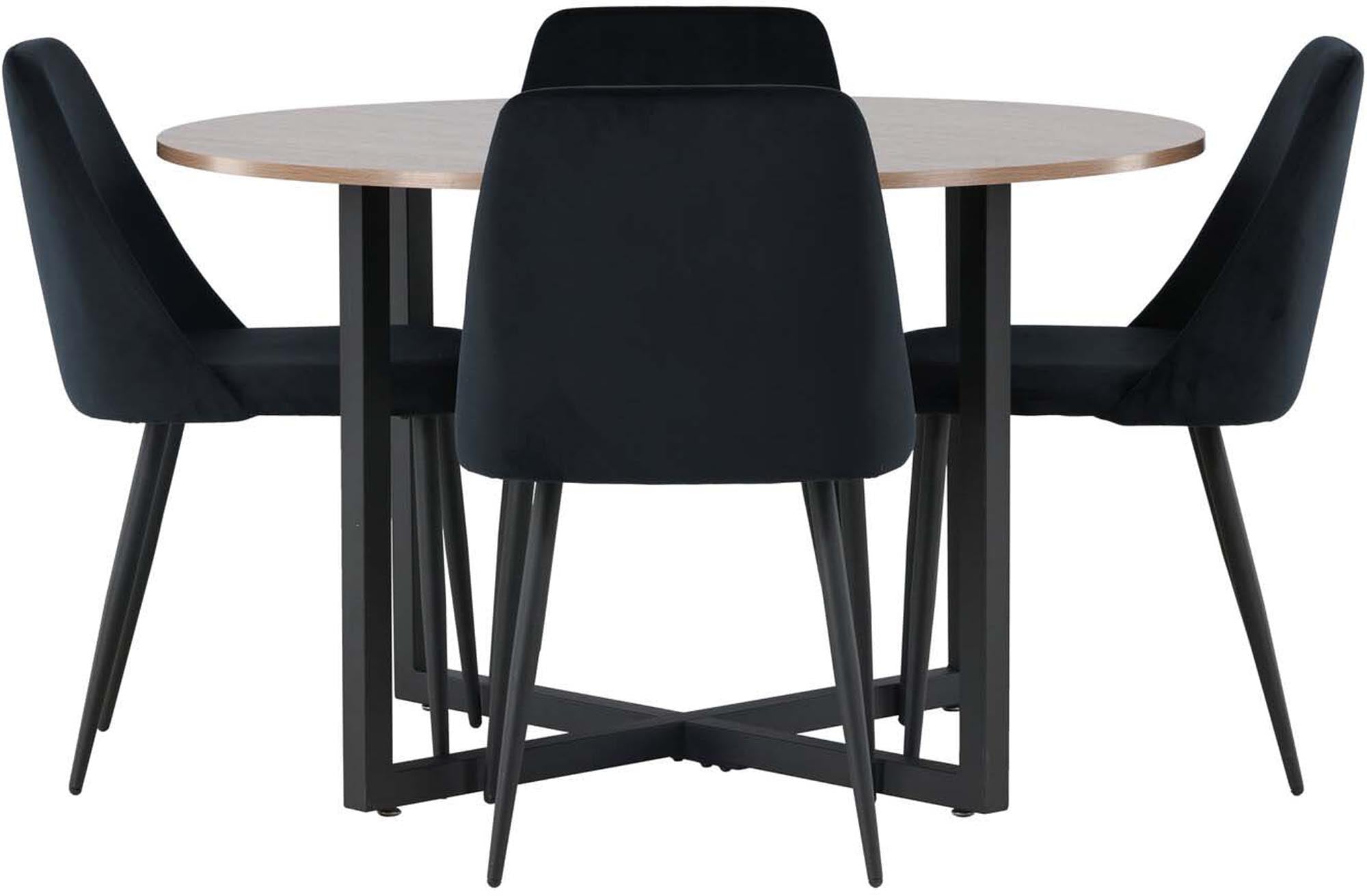 Entdecken Sie das stilvolle Durango Esszimmerset + Night von Venture Home. Runder Esstisch ⌀120cm, hochwertige Materialien, skandinavisches Design.