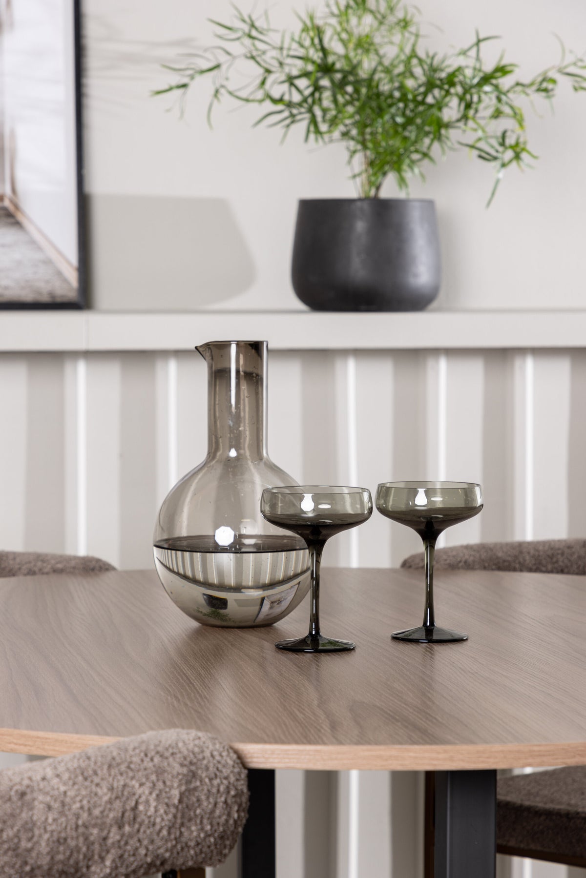 Durango Esszimmerset + Morning ⌀120cm/4St. in Braun-grau präsentiert im Onlineshop von KAQTU Design AG. Esszimmerset ist von Venture Home