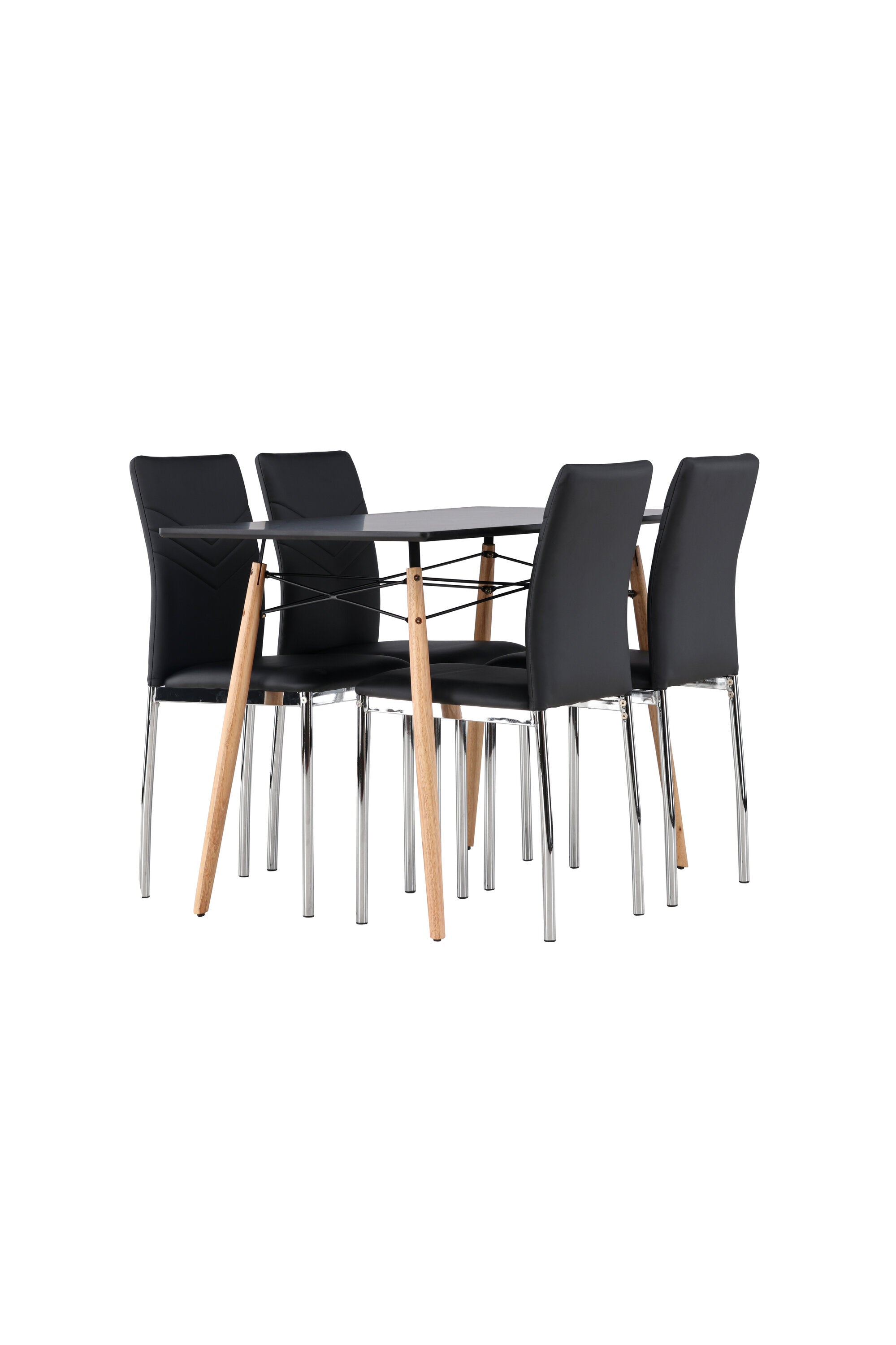 Danburi Esszimmerset + Lily ⌀80cm/4St. in Schwarz präsentiert im Onlineshop von KAQTU Design AG. Esszimmerset ist von Venture Home