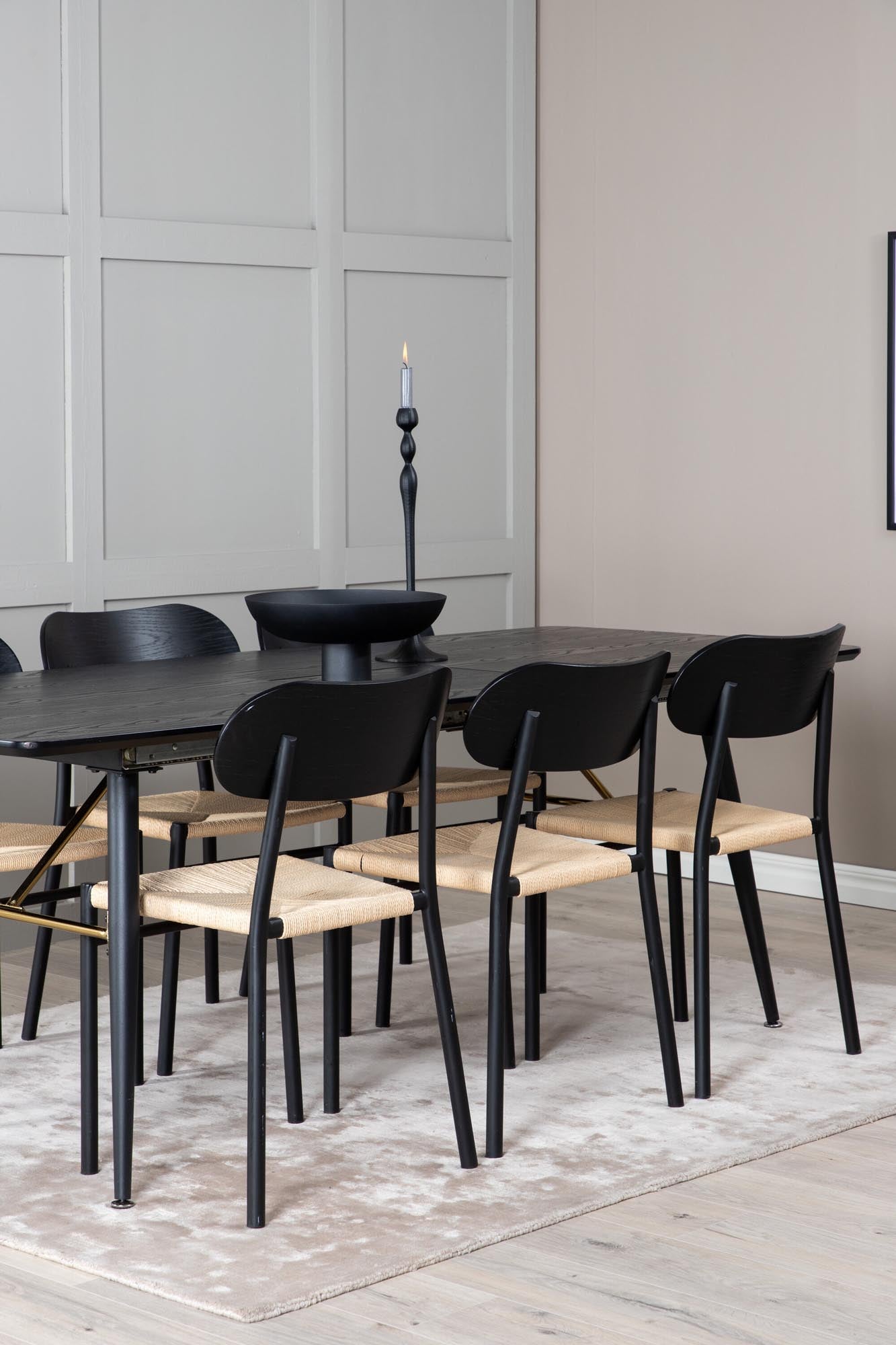 Stilvolles Esszimmer Set Gold mit Polly Stühlen von Venture Home.