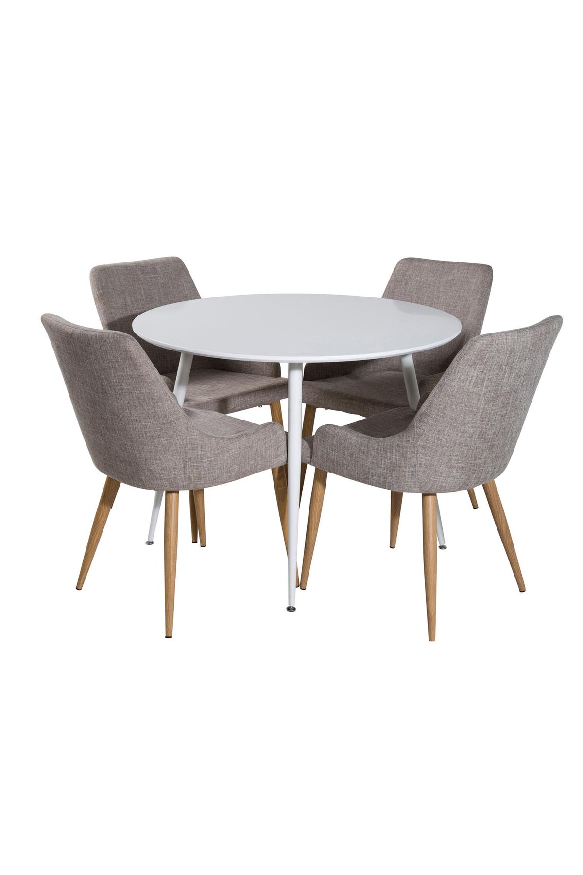 Esszimmer Set Plaza mit Stuhl Plaza in Weiss/Grau/Natur präsentiert im Onlineshop von KAQTU Design AG. Esszimmerset ist von Venture Home