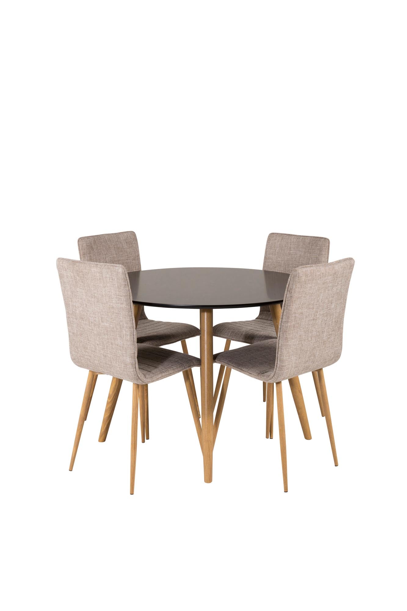 Stilvolles Esszimmer Set Plaza mit robustem Tisch und ergonomischen Stühlen für Komfort und Eleganz.