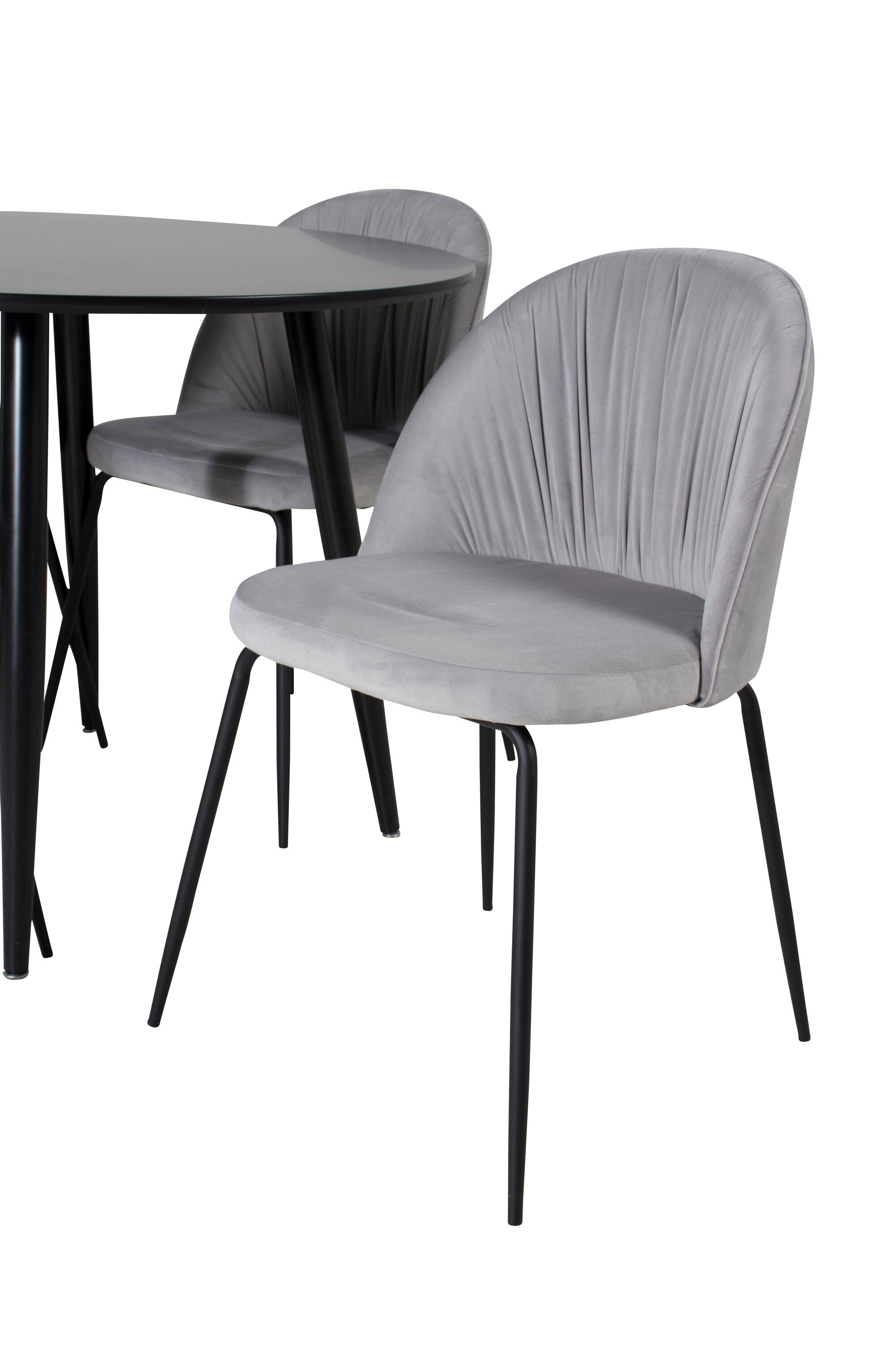 Elegantes Esszimmer Set Plaza mit stilvollen Wrinkles-Stühlen.