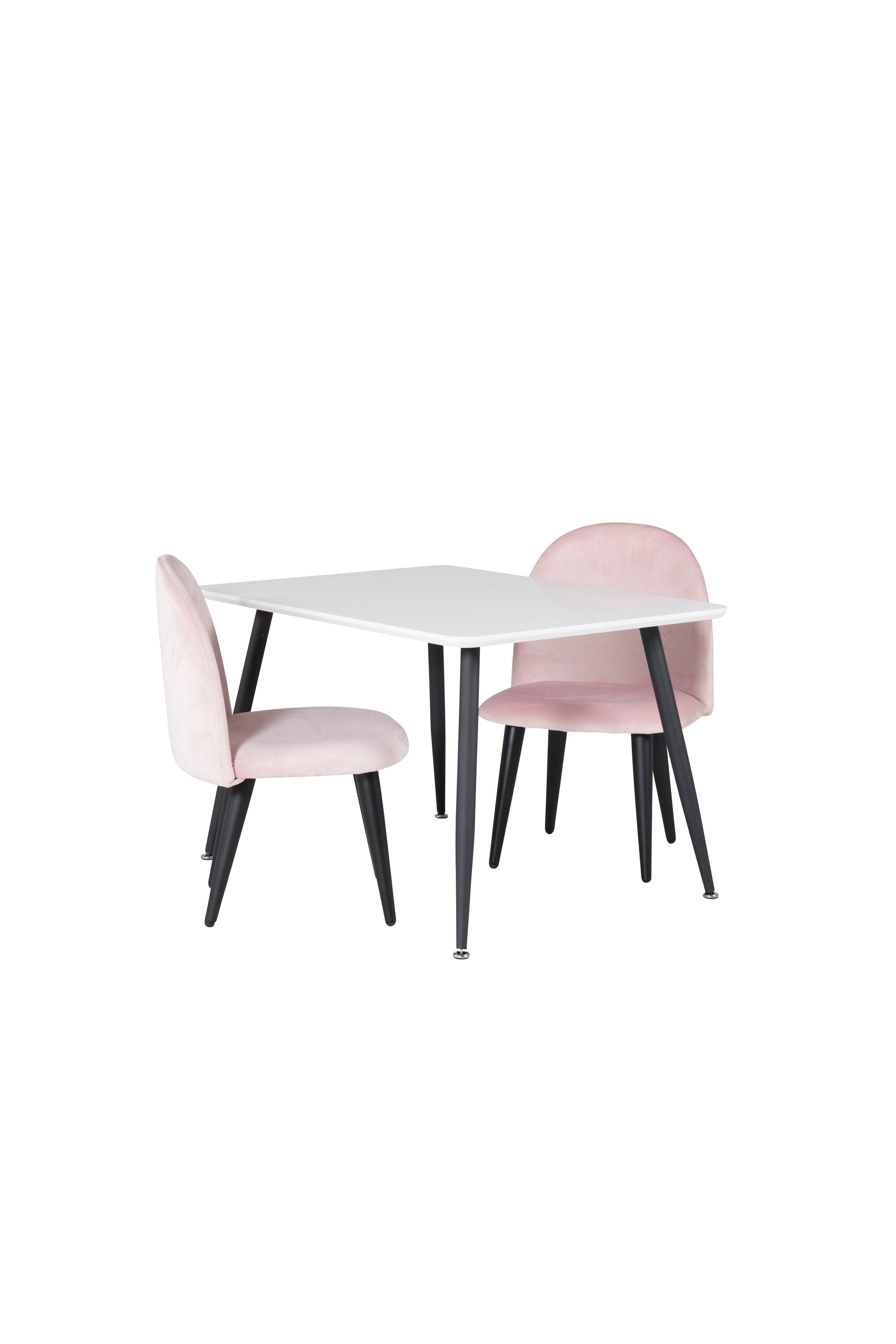 Elegantes Esszimmer Set Polar mit samtigen Velvet-Stühlen.