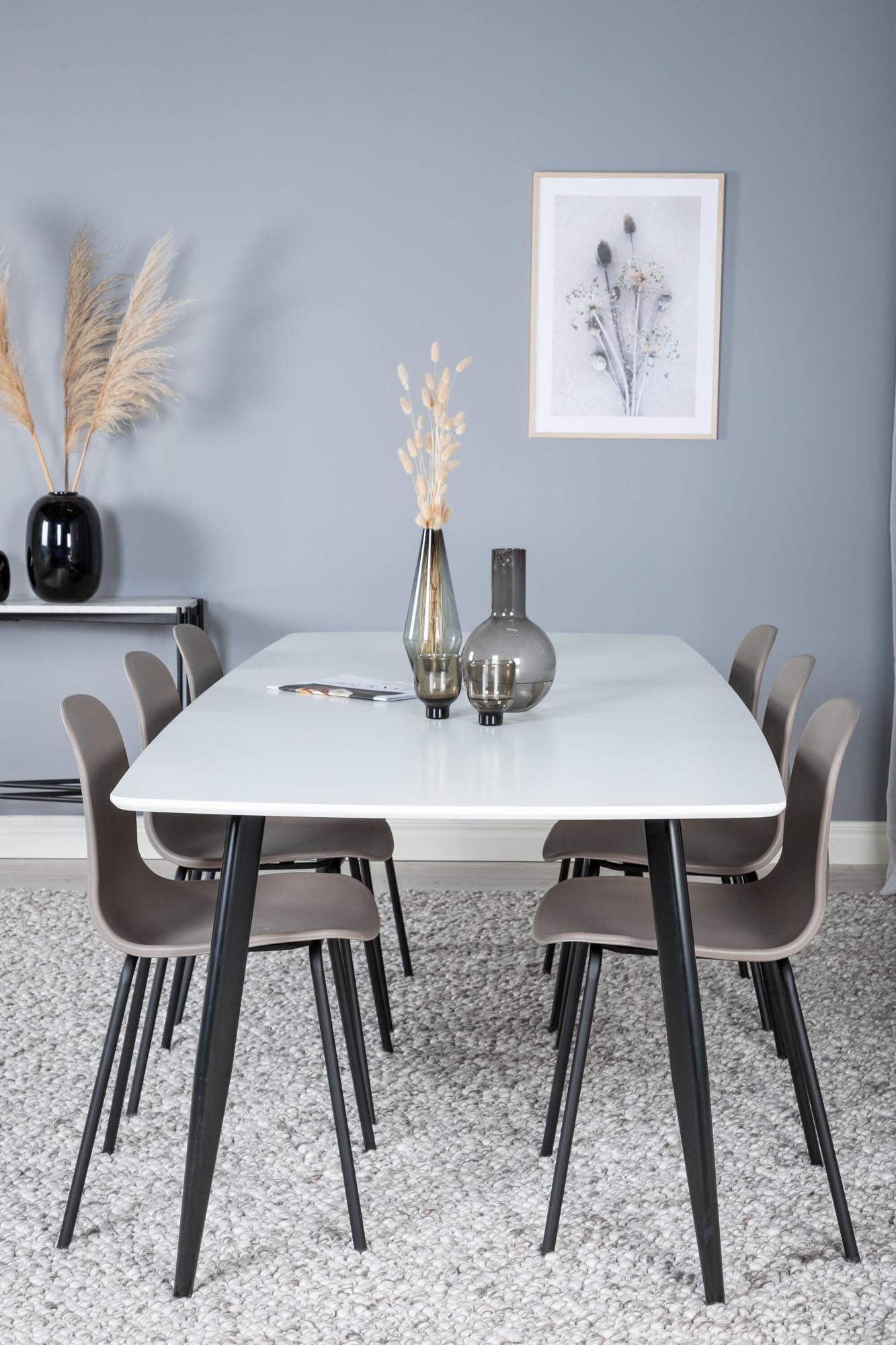 Elegantes Esszimmer Set Polar mit Arctic Stühlen von Venture Home.