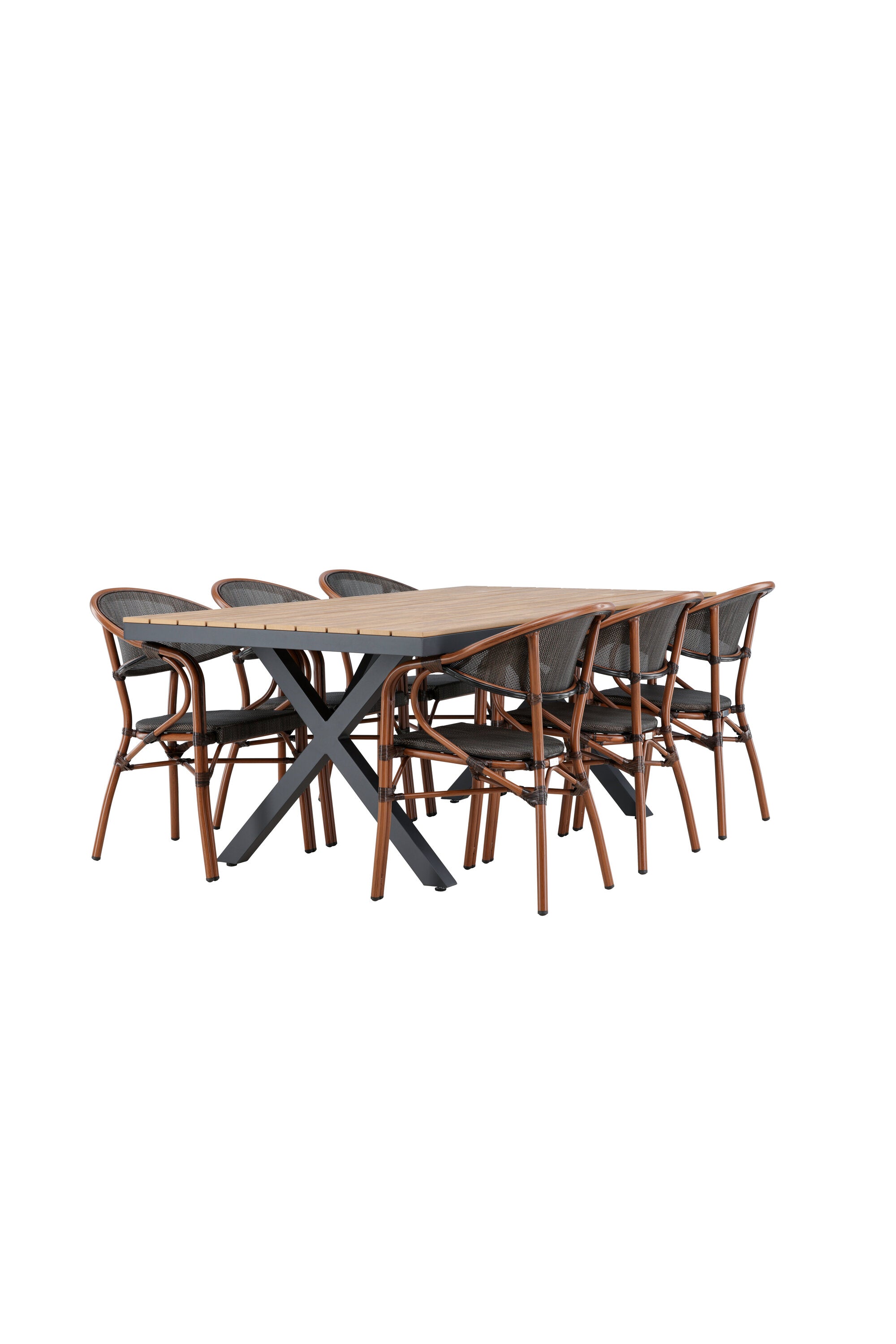 Garcia Gartentisch Set + Vila Real in Schwarz/Schwarz/Braun präsentiert im Onlineshop von KAQTU Design AG. Gartentischset ist von Venture Home