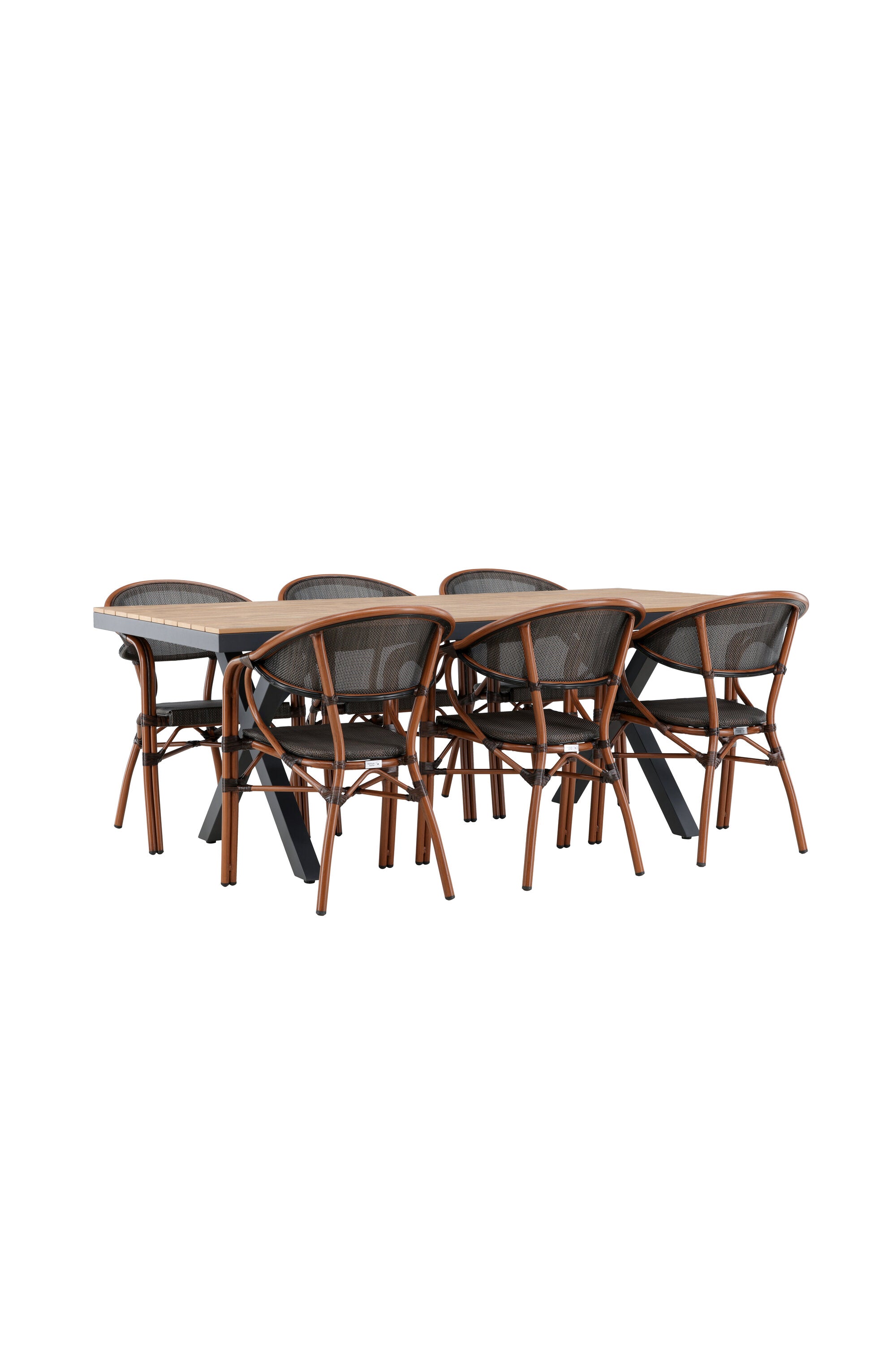 Garcia Gartentisch Set + Vila Real in Schwarz/Schwarz/Braun präsentiert im Onlineshop von KAQTU Design AG. Gartentischset ist von Venture Home