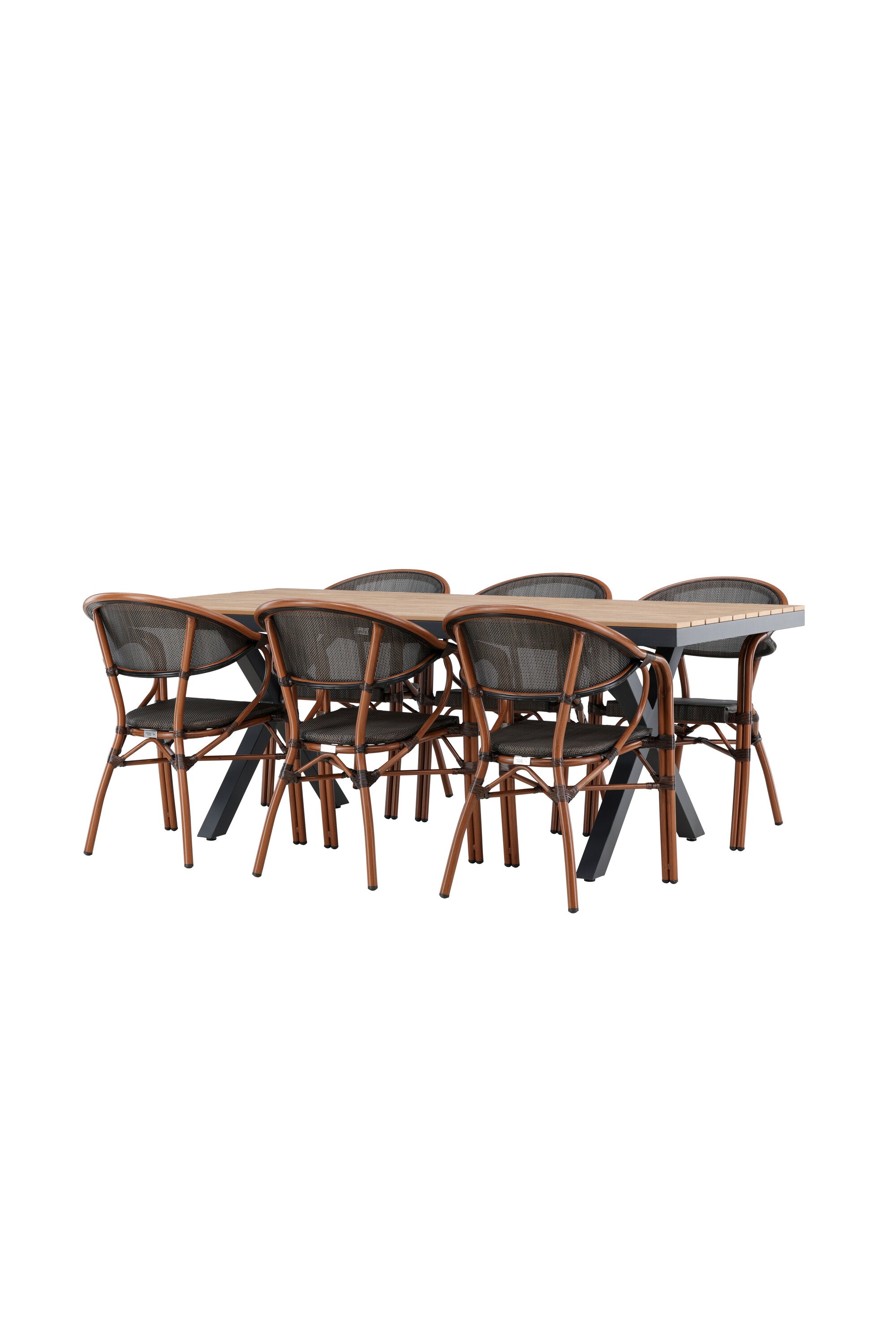 Garcia Gartentisch Set + Vila Real in Schwarz/Schwarz/Braun präsentiert im Onlineshop von KAQTU Design AG. Gartentischset ist von Venture Home