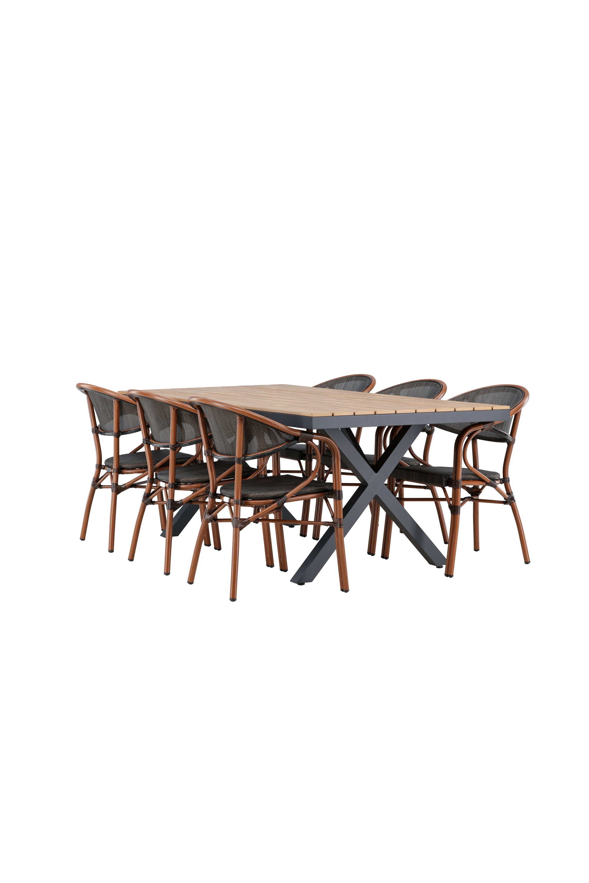 Garcia Gartentisch Set + Vila Real in Schwarz/Schwarz/Braun präsentiert im Onlineshop von KAQTU Design AG. Gartentischset ist von Venture Home