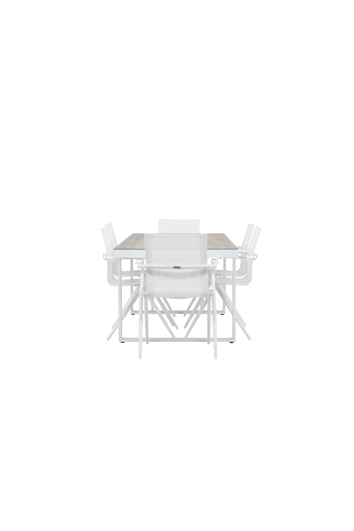 Merlo Gartentisch Set + Alina in Weiss präsentiert im Onlineshop von KAQTU Design AG. Gartentischset ist von Venture Home