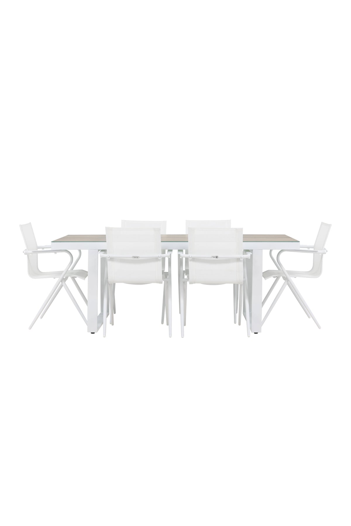 Merlo Gartentisch Set + Alina in Weiss präsentiert im Onlineshop von KAQTU Design AG. Gartentischset ist von Venture Home