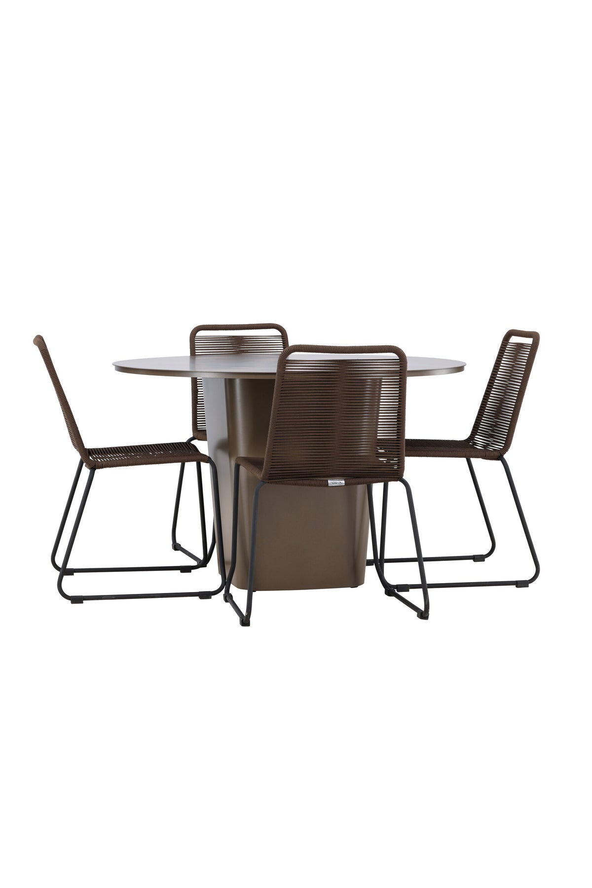 Santa Fe Gartentisch Set Lindos in Braun/Schwarz/Braun präsentiert im Onlineshop von KAQTU Design AG. Gartentischset ist von Venture Home