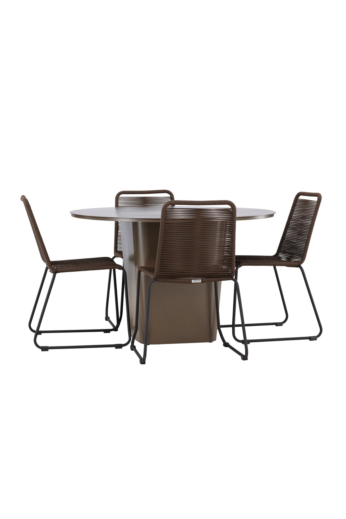 Santa Fe Gartentisch Set Lindos in Braun/Schwarz/Braun präsentiert im Onlineshop von KAQTU Design AG. Gartentischset ist von Venture Home